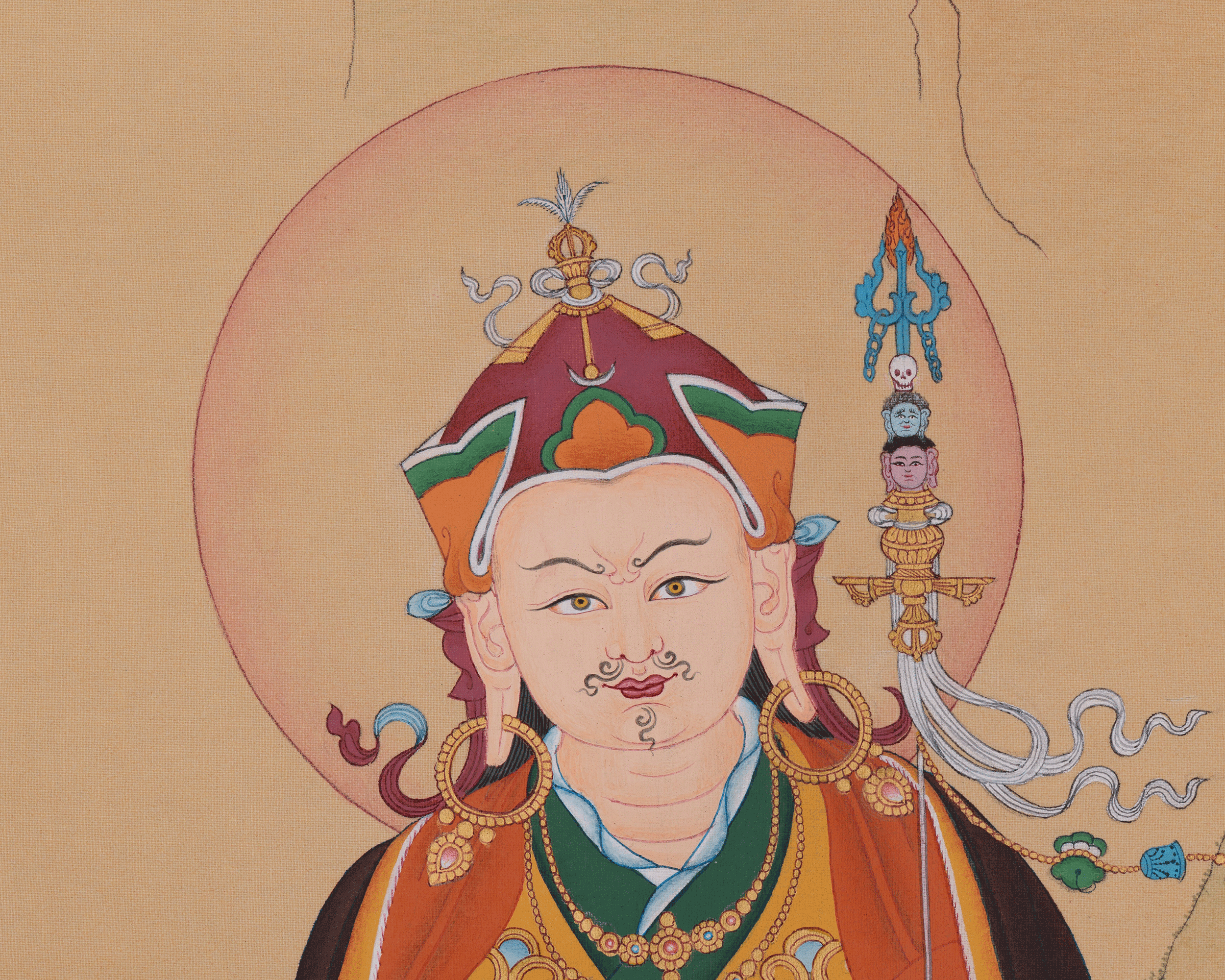 61 cm Tibetan Guru Rinpoche Painting | Padmasambhava Artwork