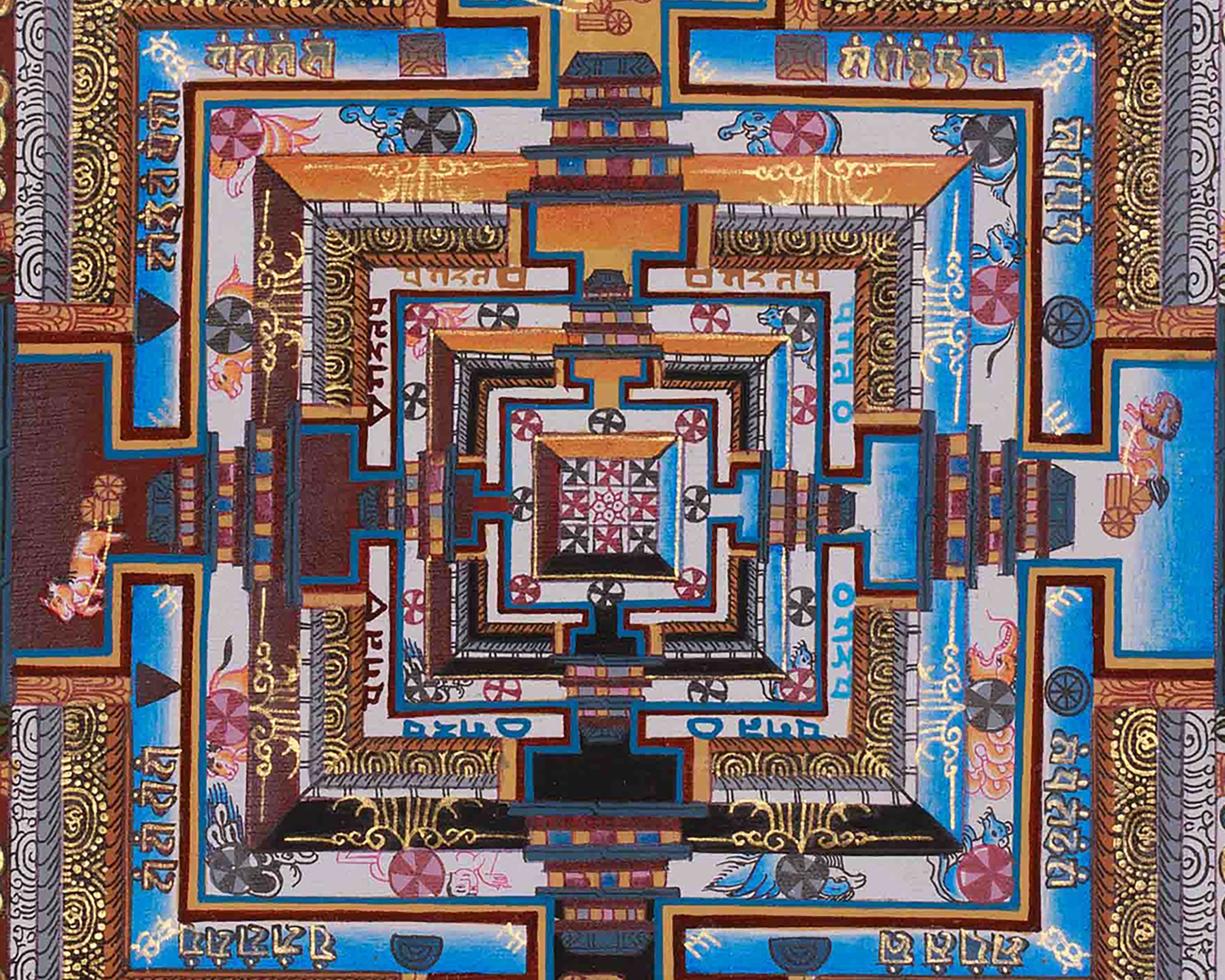 Sacred Art Of Kalachakra Mandala | Spiritual Wheel Of Time Mandala | Meditation & Spiritual Altar