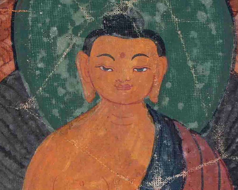 Vintage Shakyamuni Buddha Thangka | Thangka Hand Painted