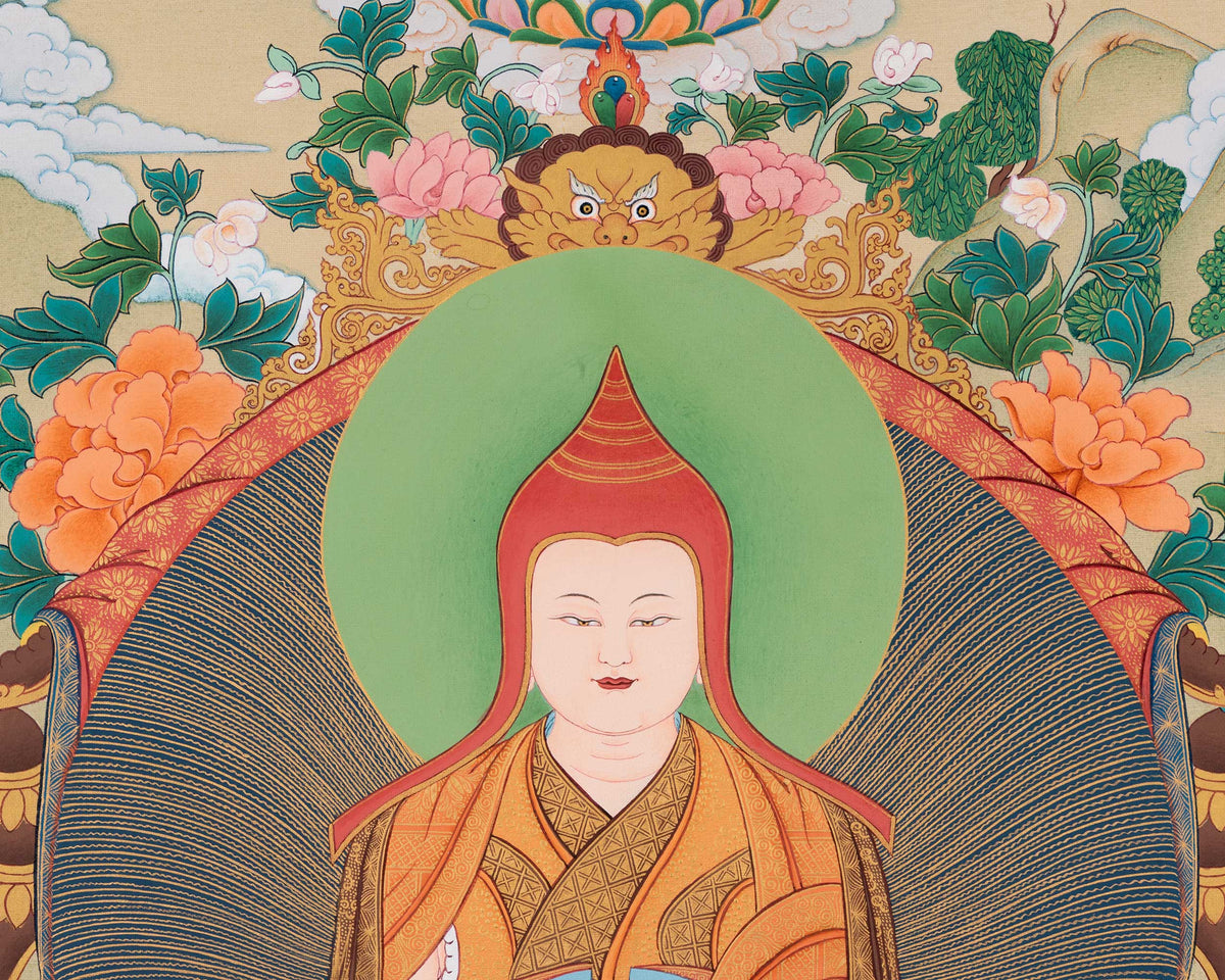 High-Quality Giclee Canvas Print of Guru Longchenpa | The Enlightened Nyingma Master