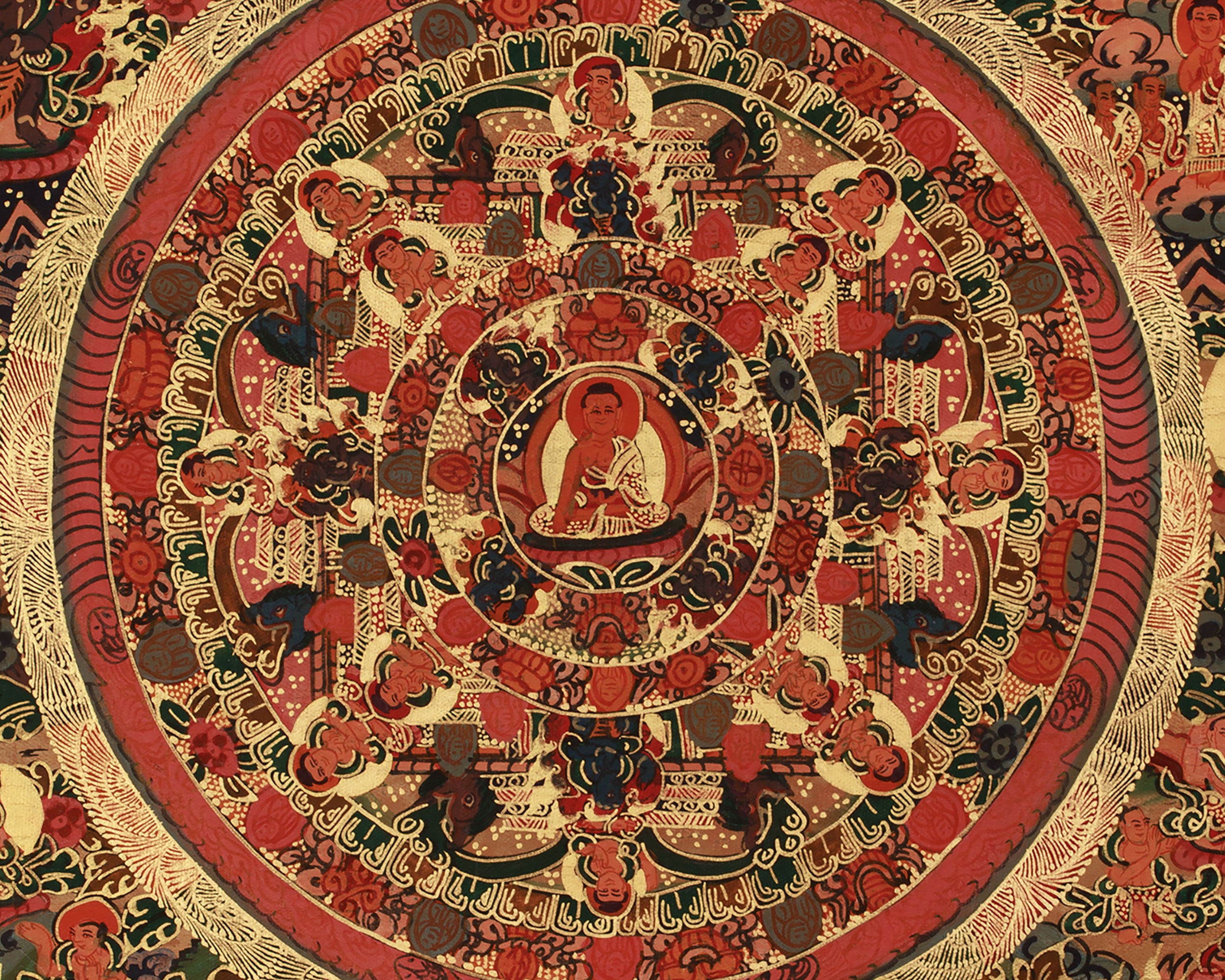 Tibetan Artwork of Buddha Mandala | Symbolized Enlightenment and Spiritual Harmony