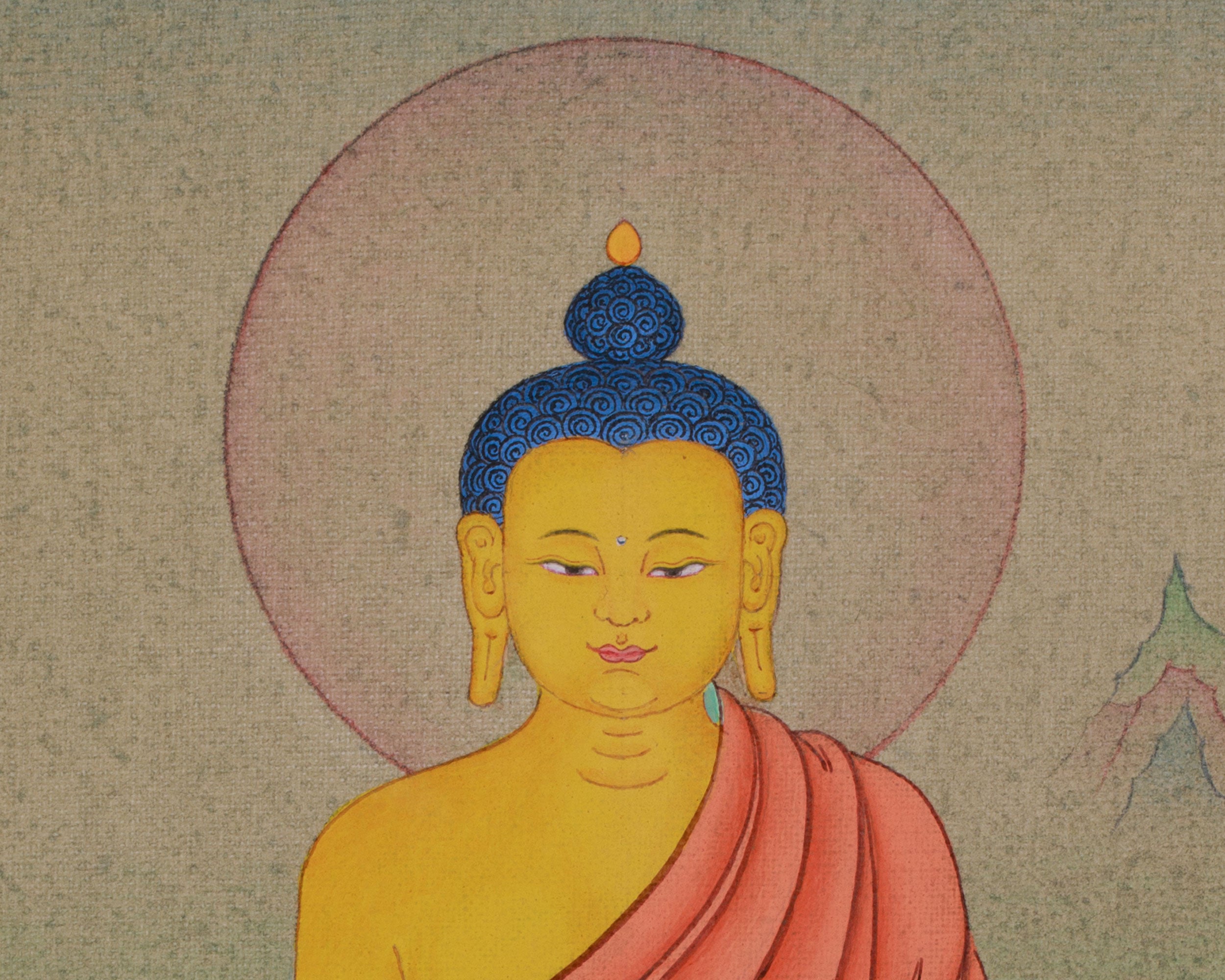 Enlightenment Shakyamuni Buddha Thangka | Historical Buddha