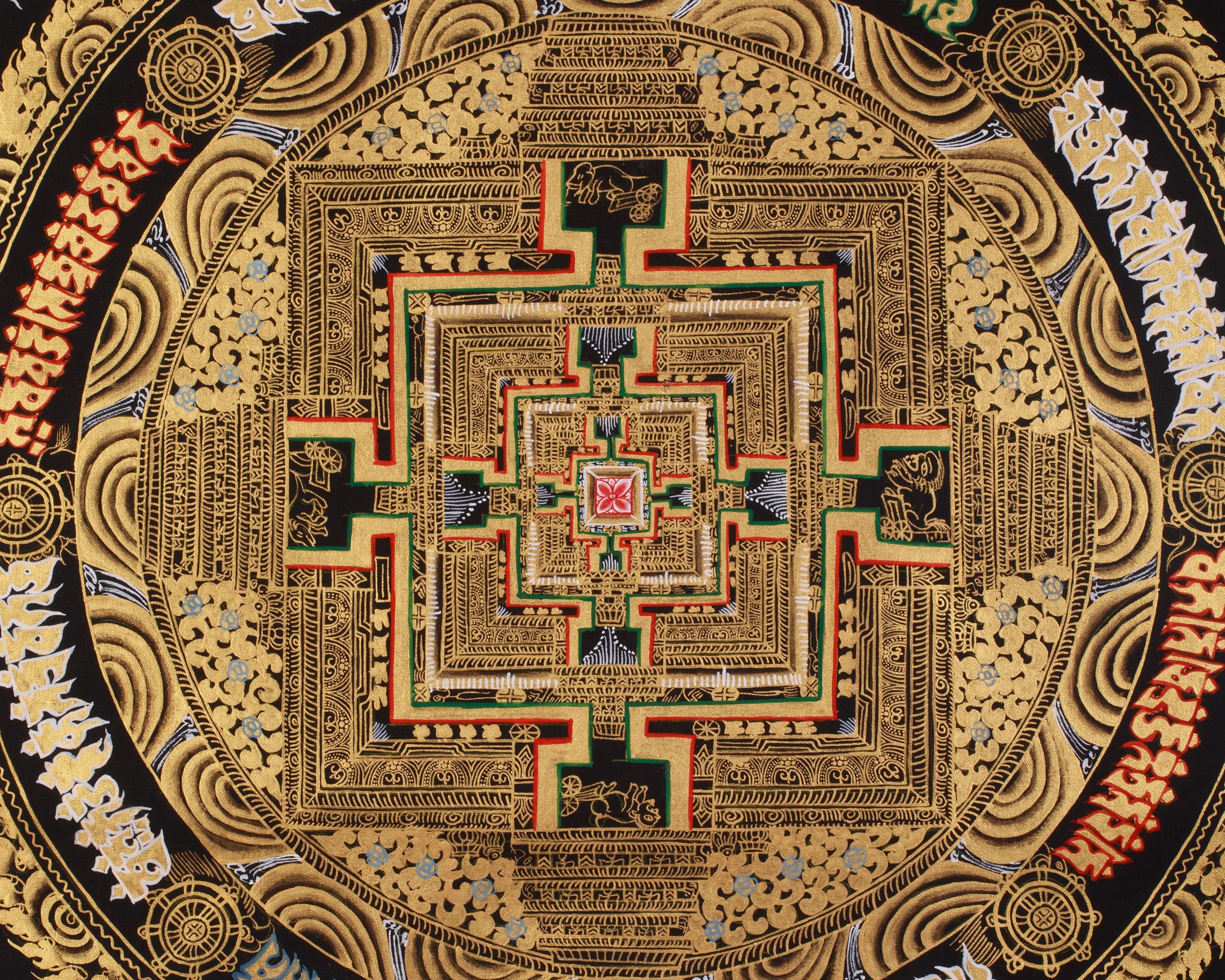 Sacred Thangka of Kalachakra Mandala | Spiritual Awakening | Meditation Altar