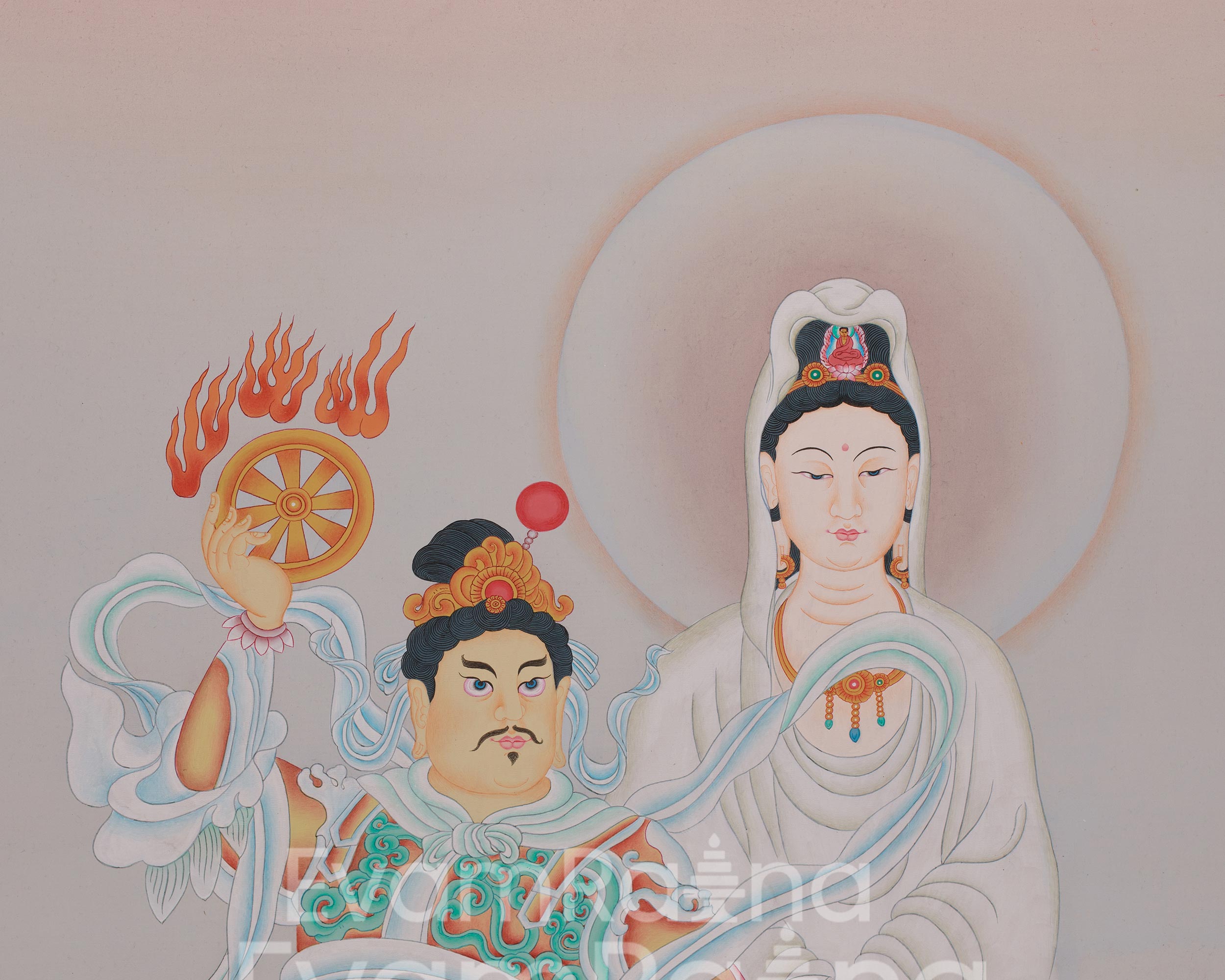 Guanyin (Avalokitesvara) Artwork |  White-Robed Bodhisattva of Compassion