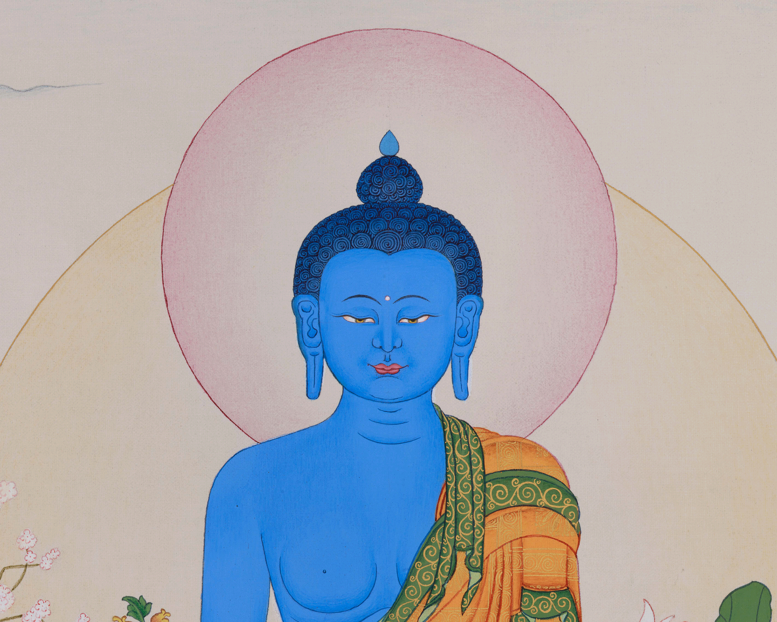 Bhaisajyaguru Thangka Print | Medicine Buddha of Healing and Protection