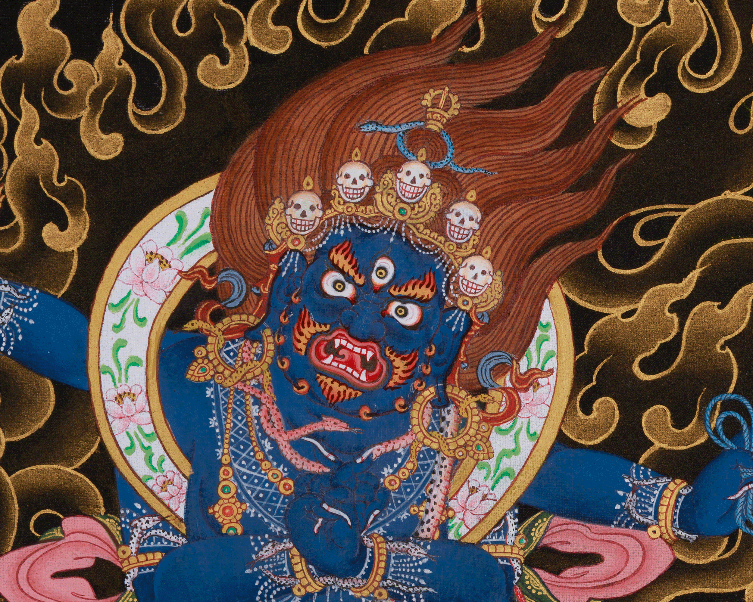 Traditional Thangka of Buta Damara | Fierce Protector of Spiritual Transformation
