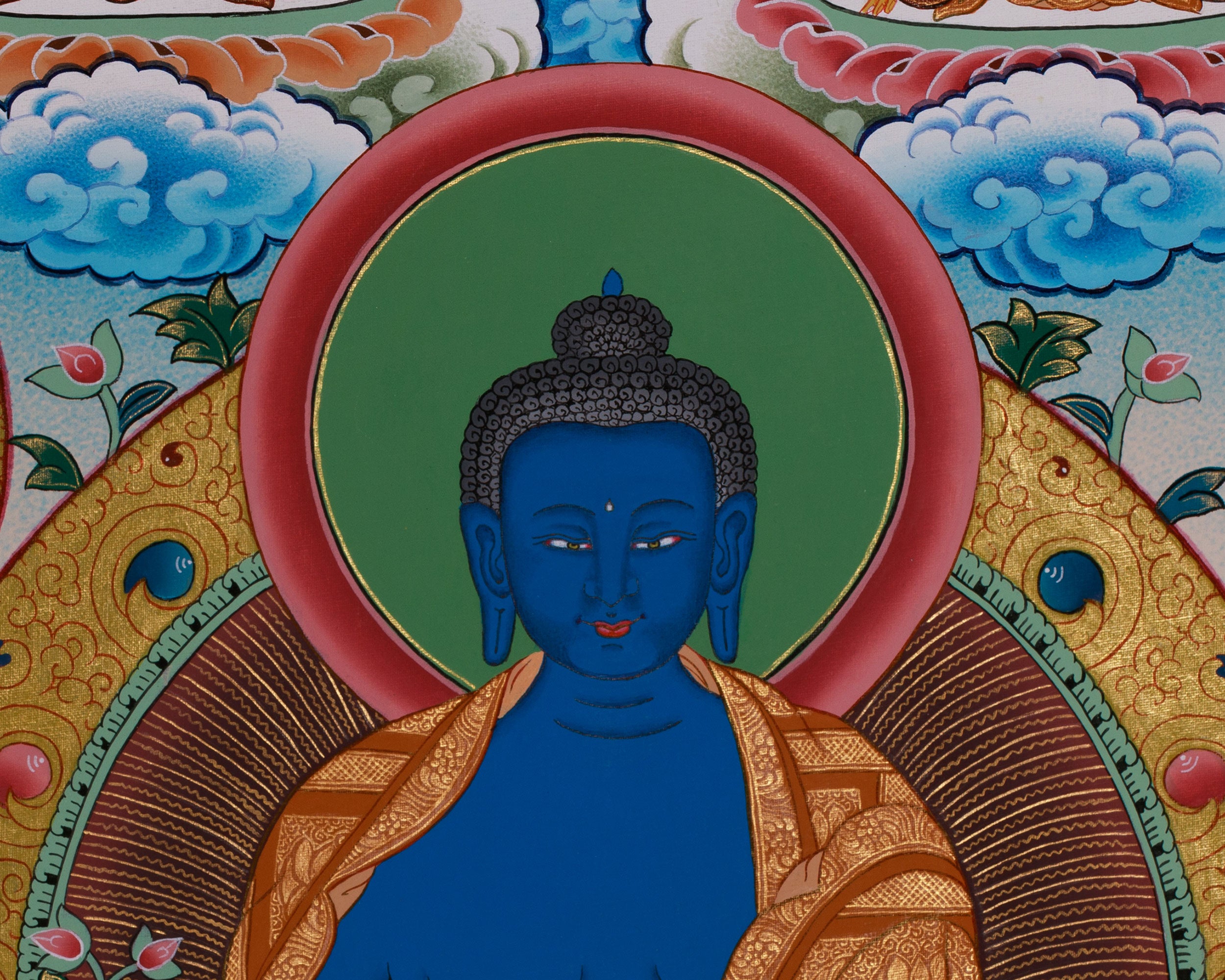 Eight Medicine Buddhas Thangka | Assembly of Healing Deities