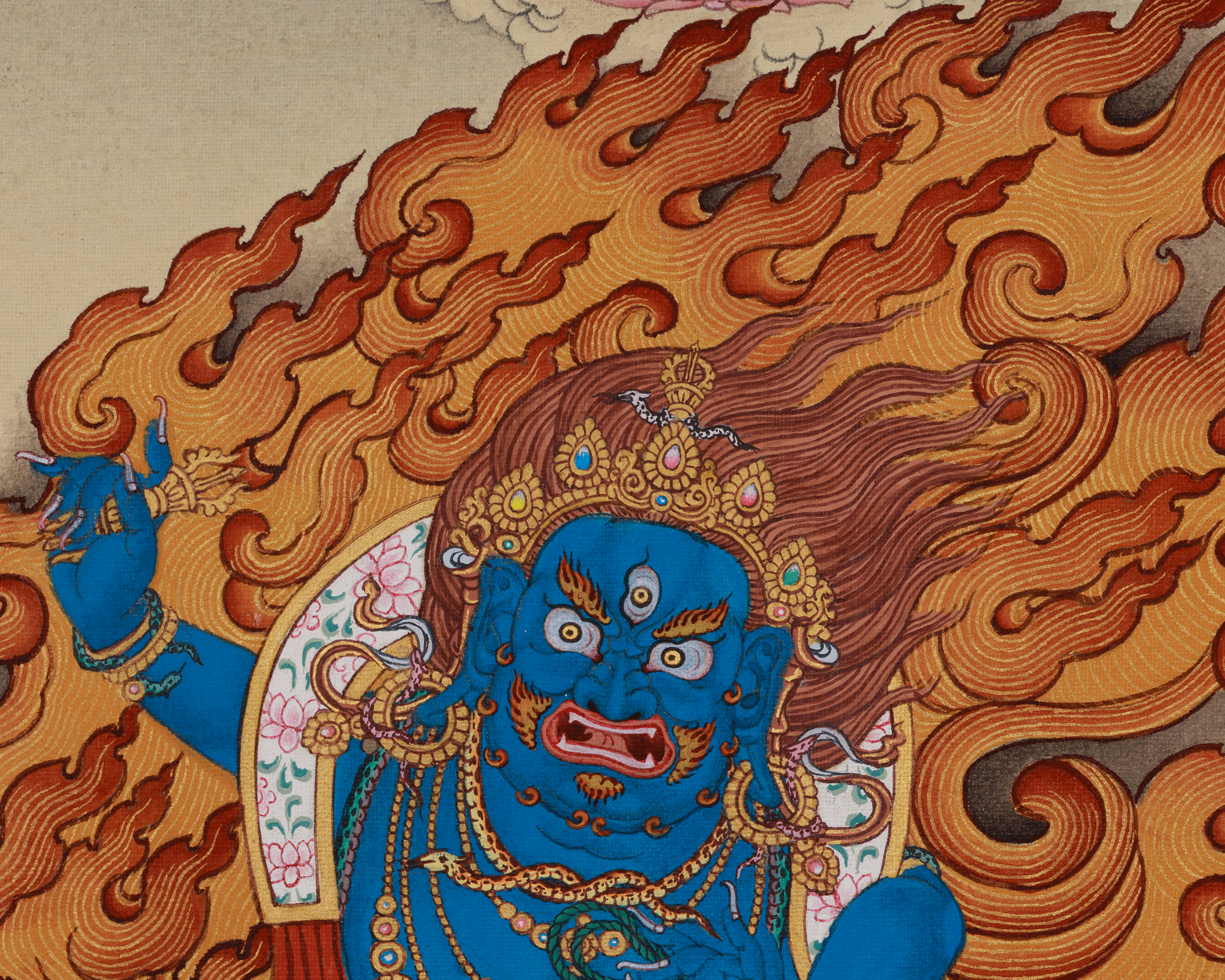 Tibetan Vajrapani Art | Holder of the Thunderbolt | Protector of The Buddha