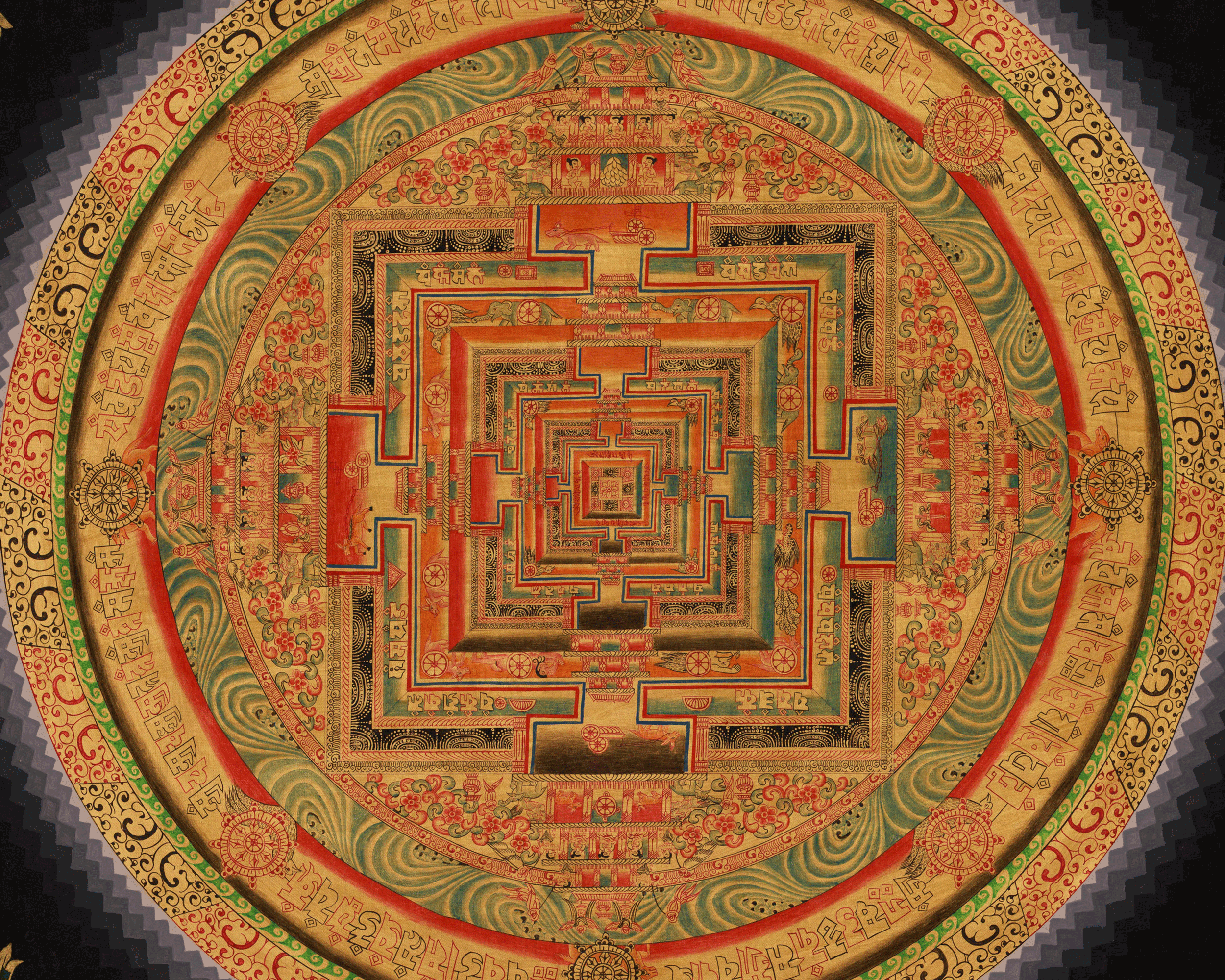 Buddhist Kalachakra Mandala Artwork | The Wheel of Time