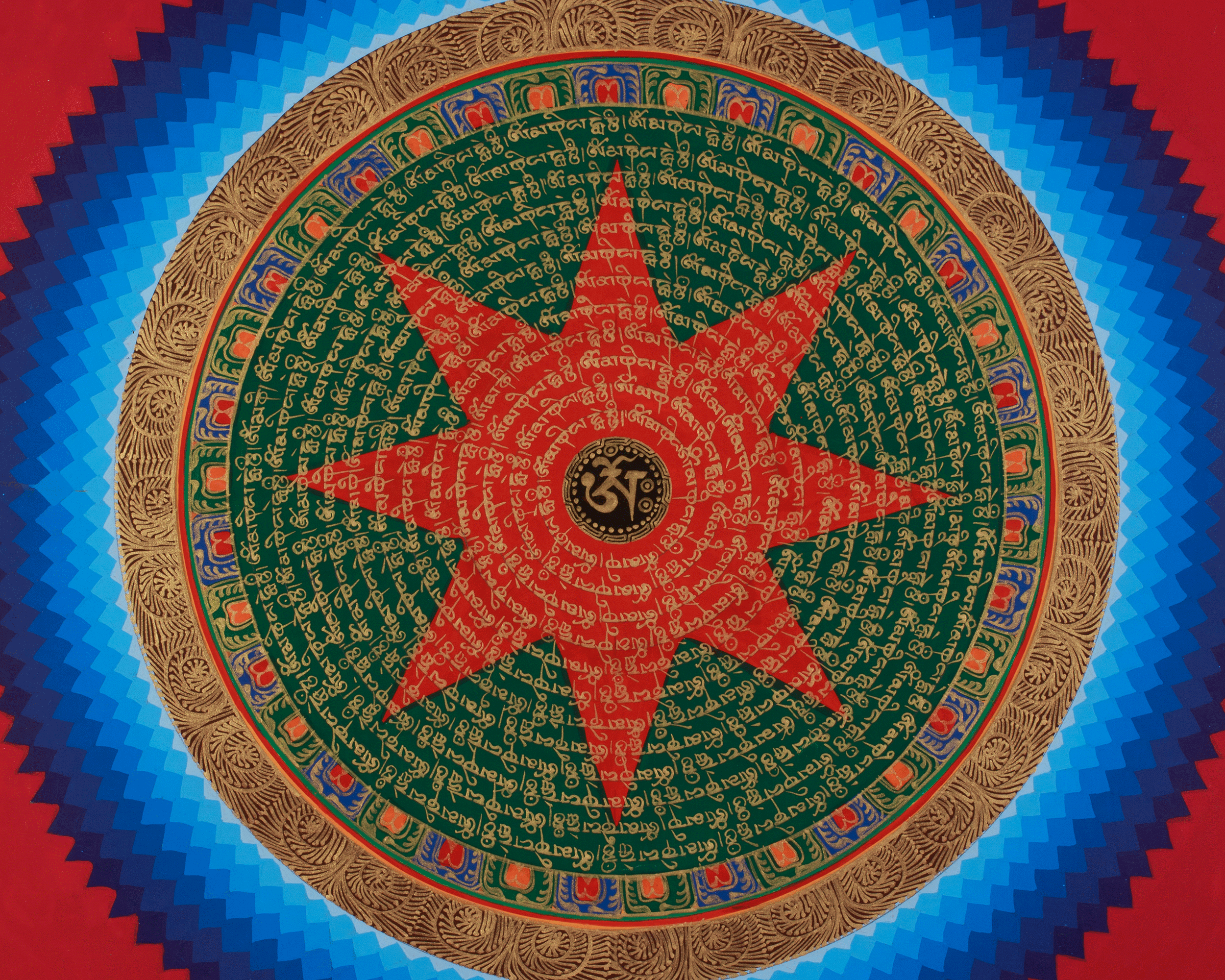 Traditional Mantra Mandala Art | Vajrayana Practice and Inner Clarity
