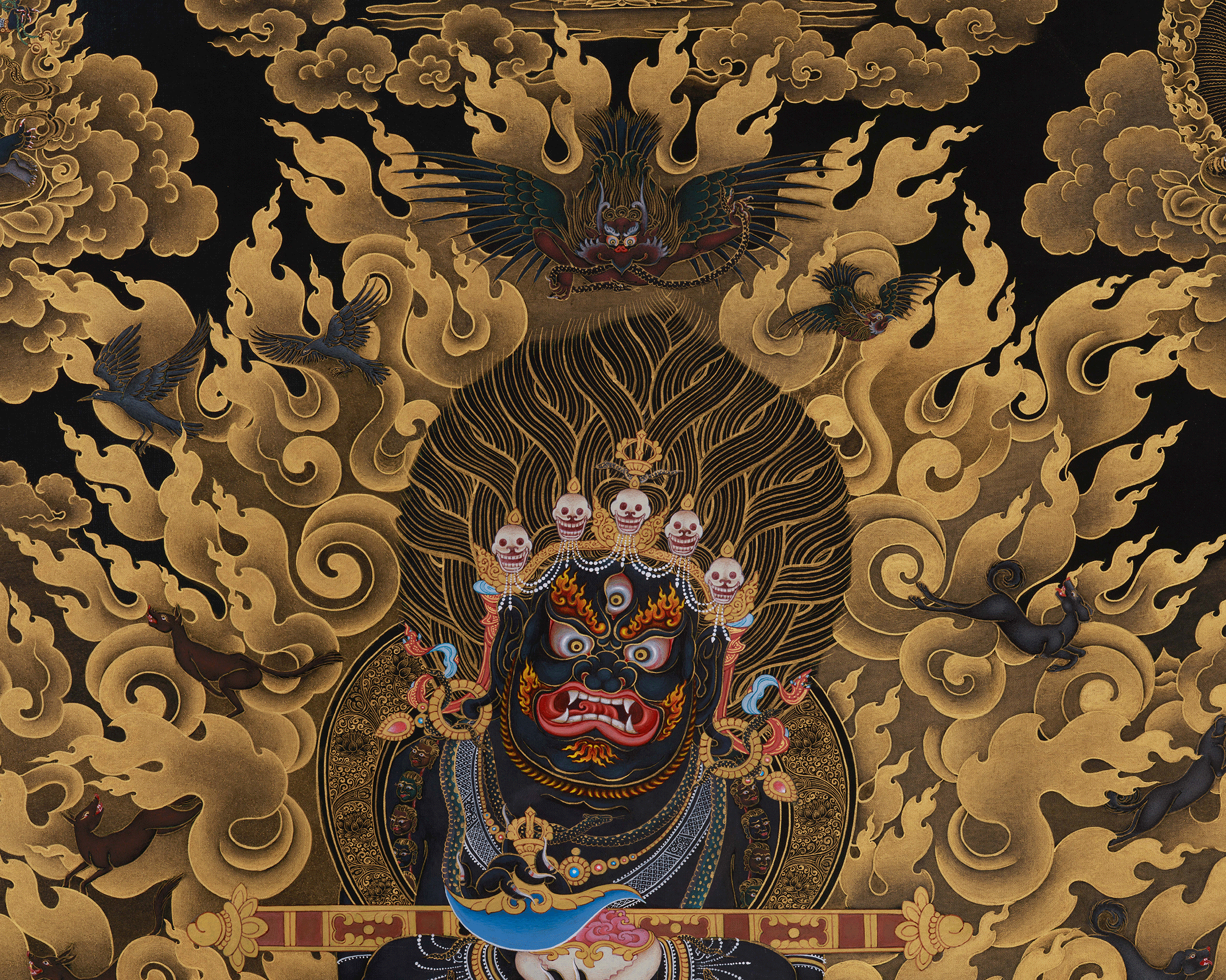 Shakyapa Mahakala Thangka | Protector of the Sakya Tradition