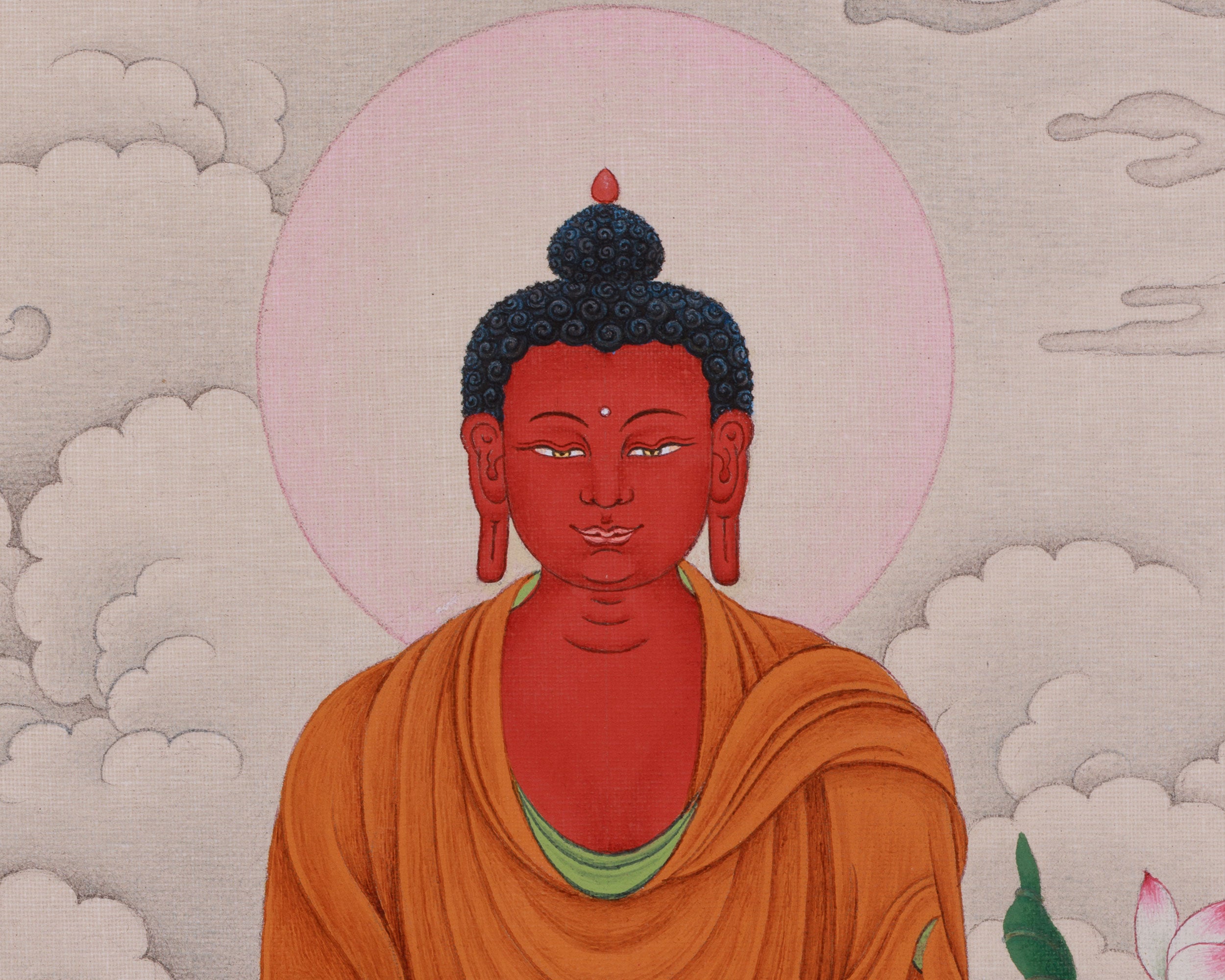 Tibetan Amitabha Buddha Thangka | Sacred Representation of Infinite Light