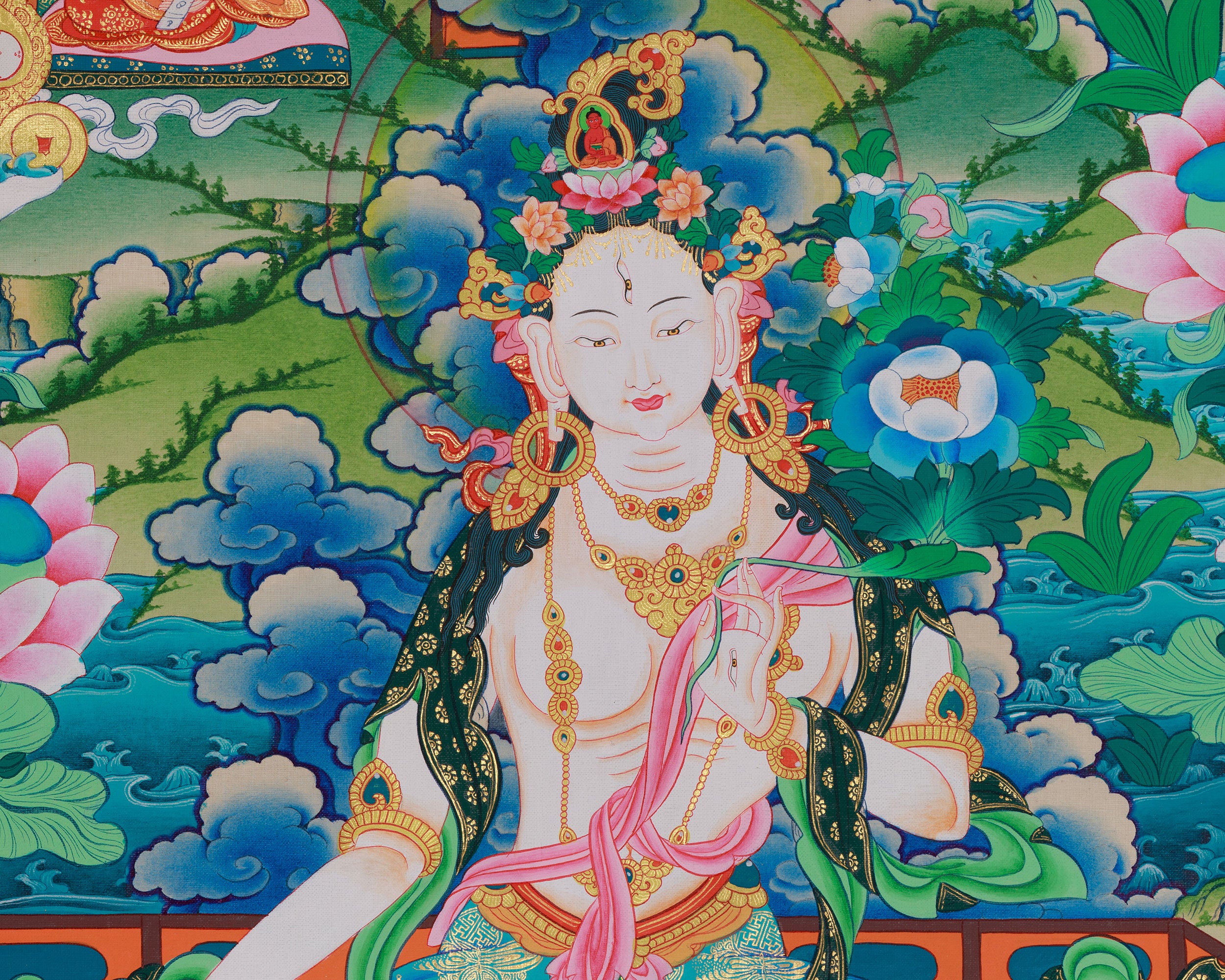 Spiritual Art of White Tara | Healing, Longevity, and Compassion Deity