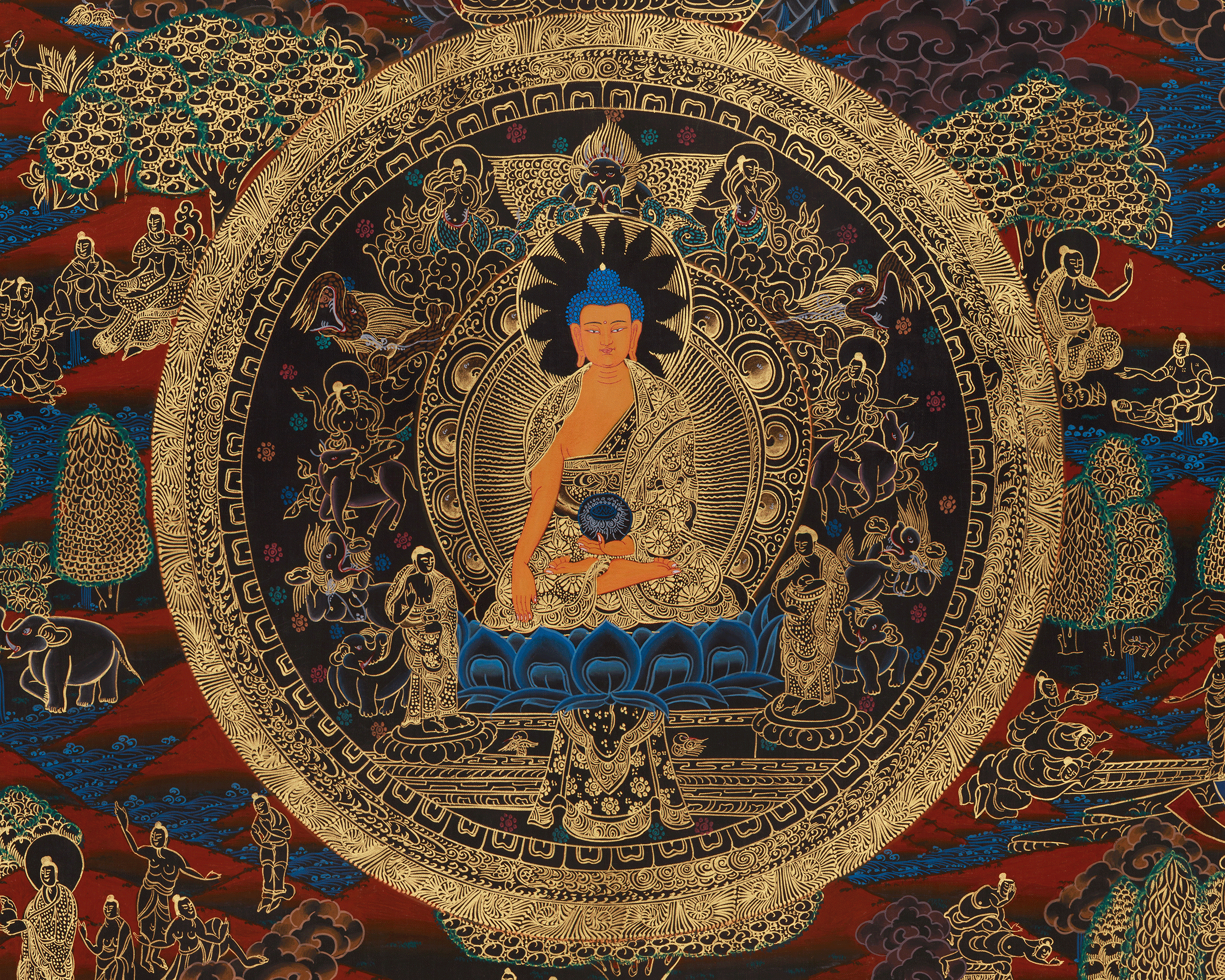 Buddha Life Story Art | Journey of Shakyamuni Buddha Artwork