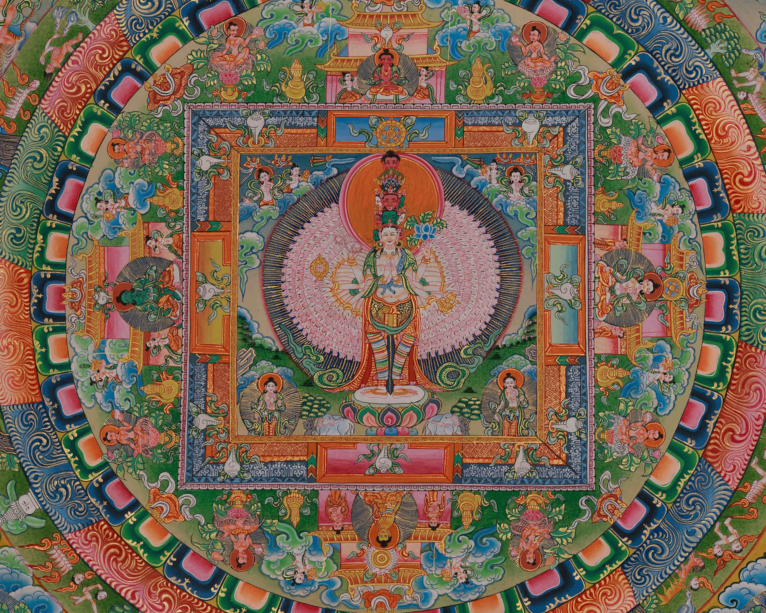 Himalayan 1000 Armed Chenrezig Thangka | Boundless Compassion
