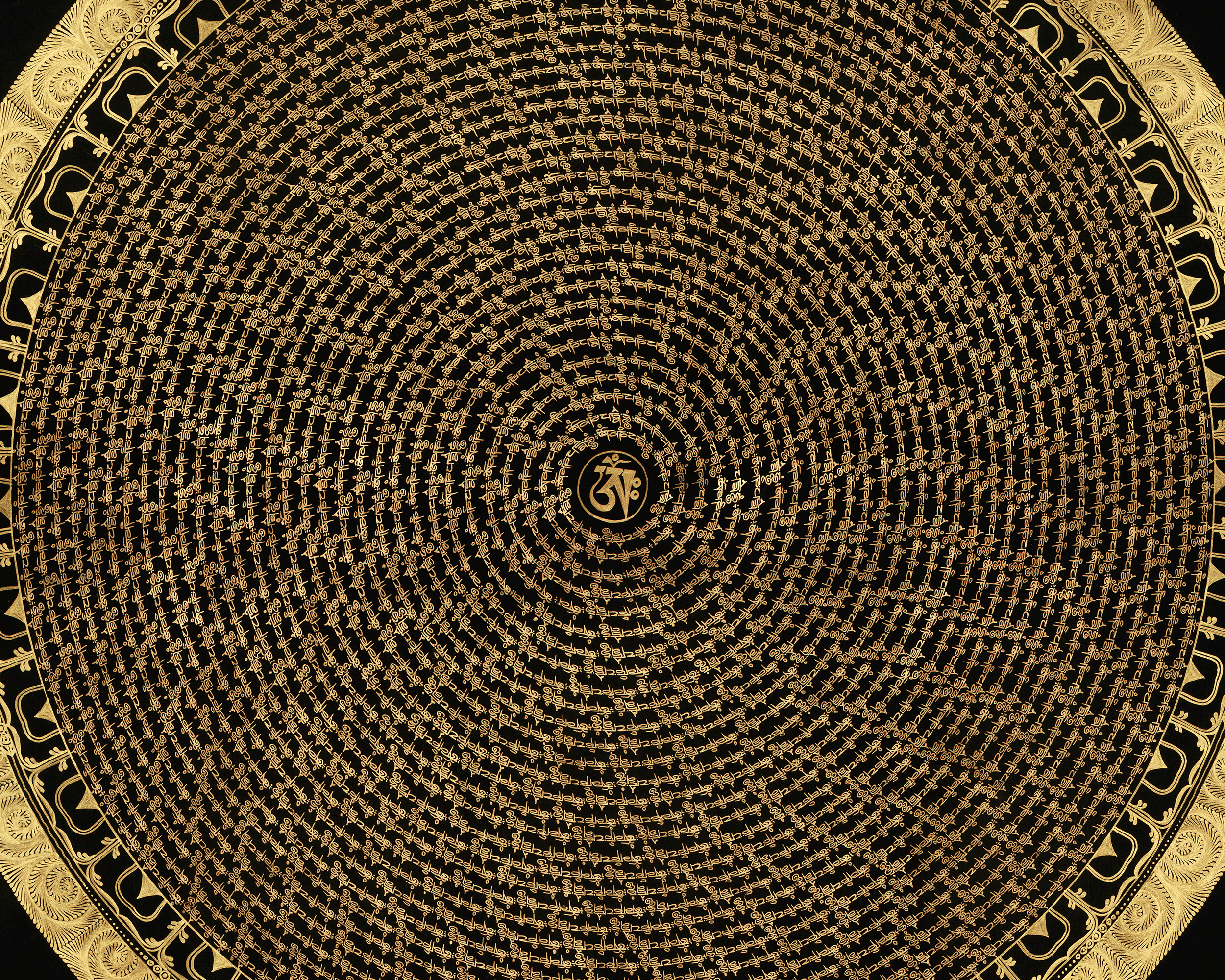 Mantra Mandala Buddhist Thangka Art | Traditional Himalayan Meditation Artwork | Home Decor