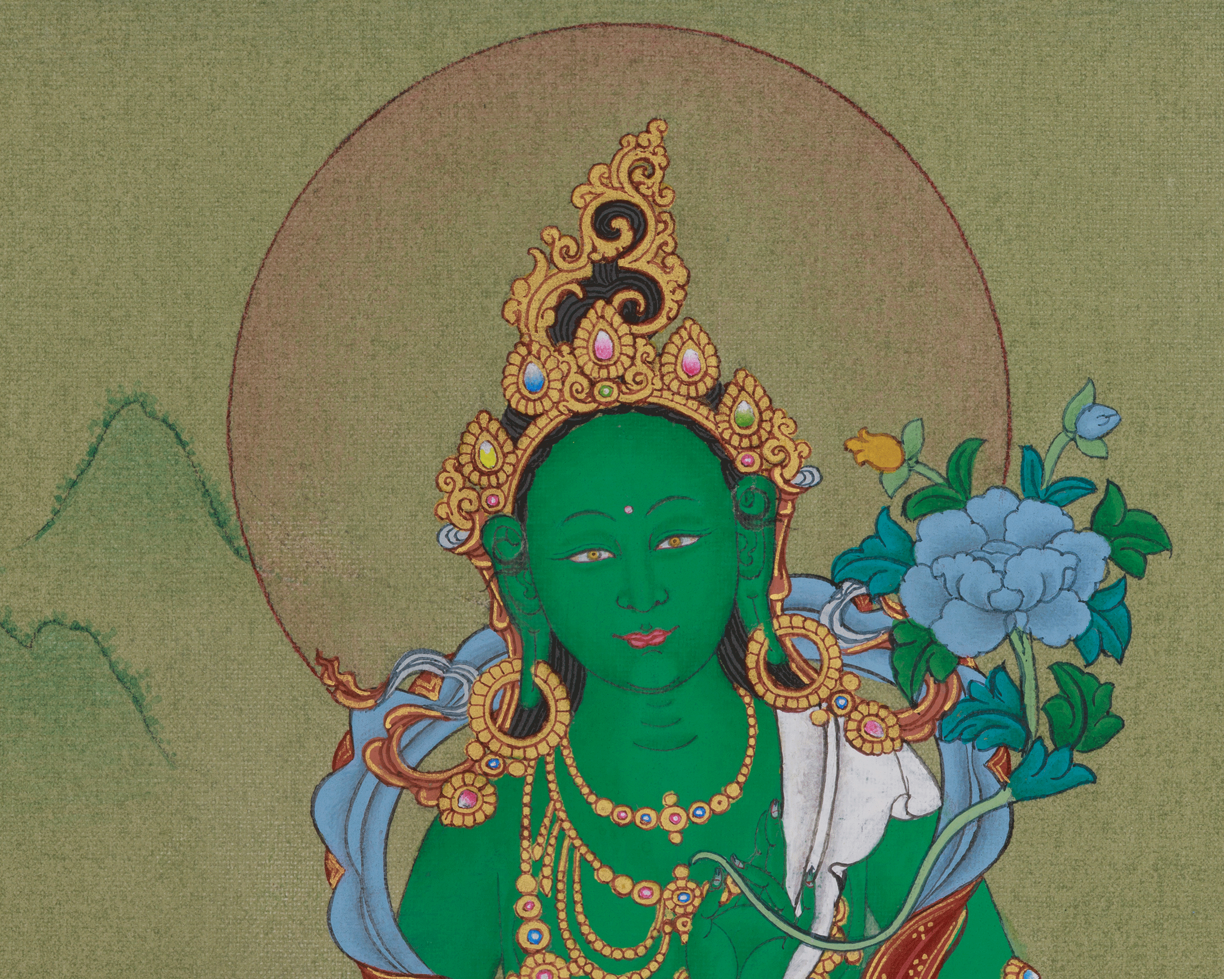 Tibetan Shyama Tara Artwork | Spiritual Protection