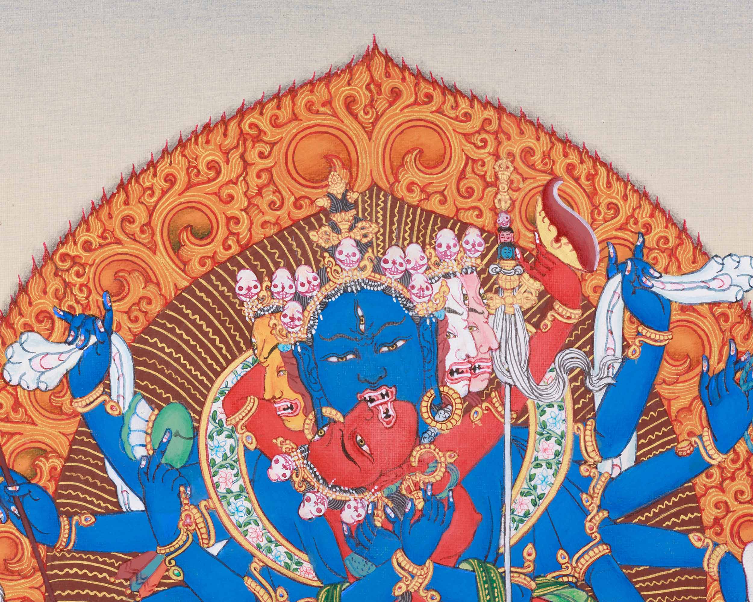 Tibetan Chakrasamvara Thangka | Deity of Enlightened Union & Transformative Energy