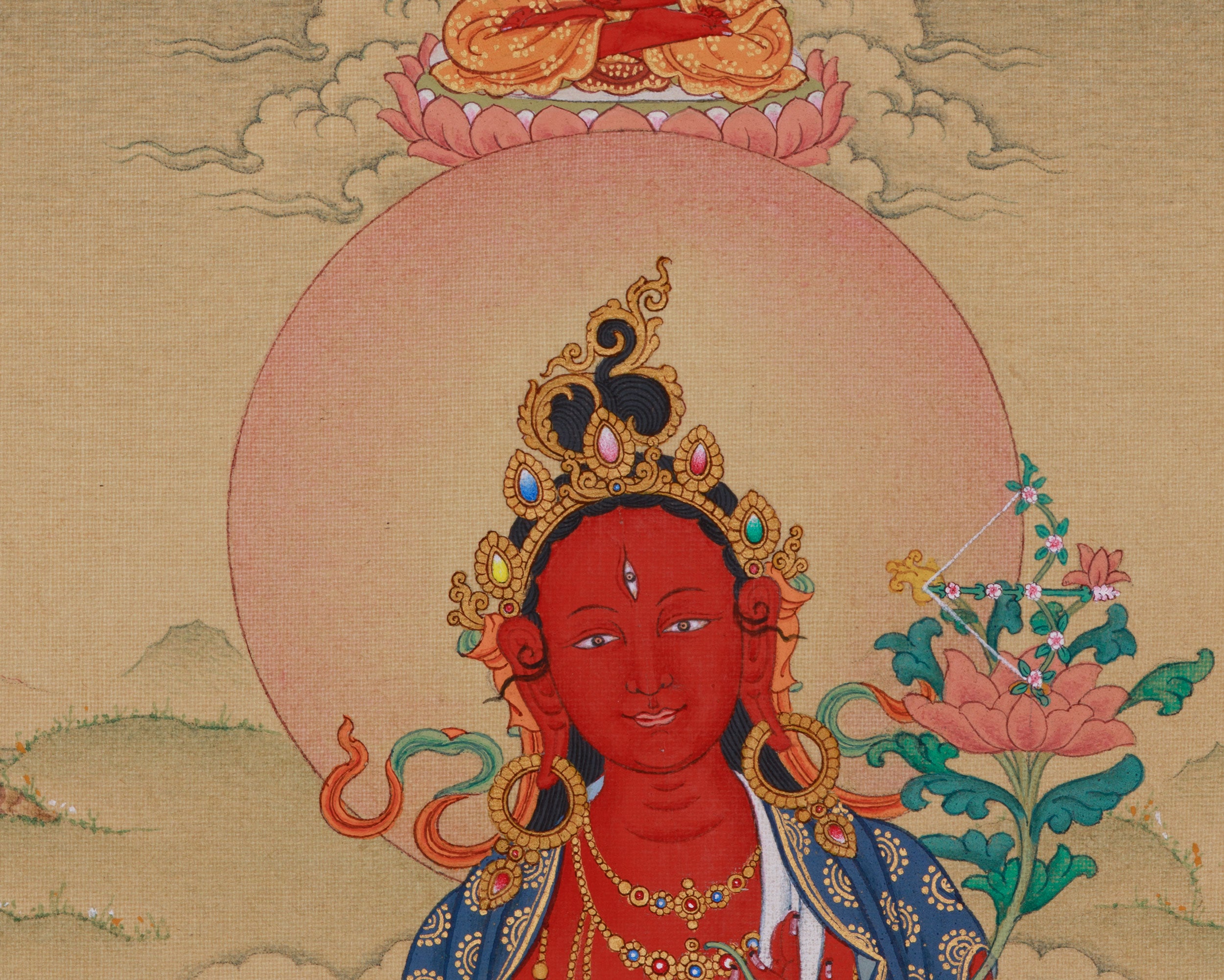 Dakini Red Tara Thangka | Goddess of Courage, Compassion, and Liberation