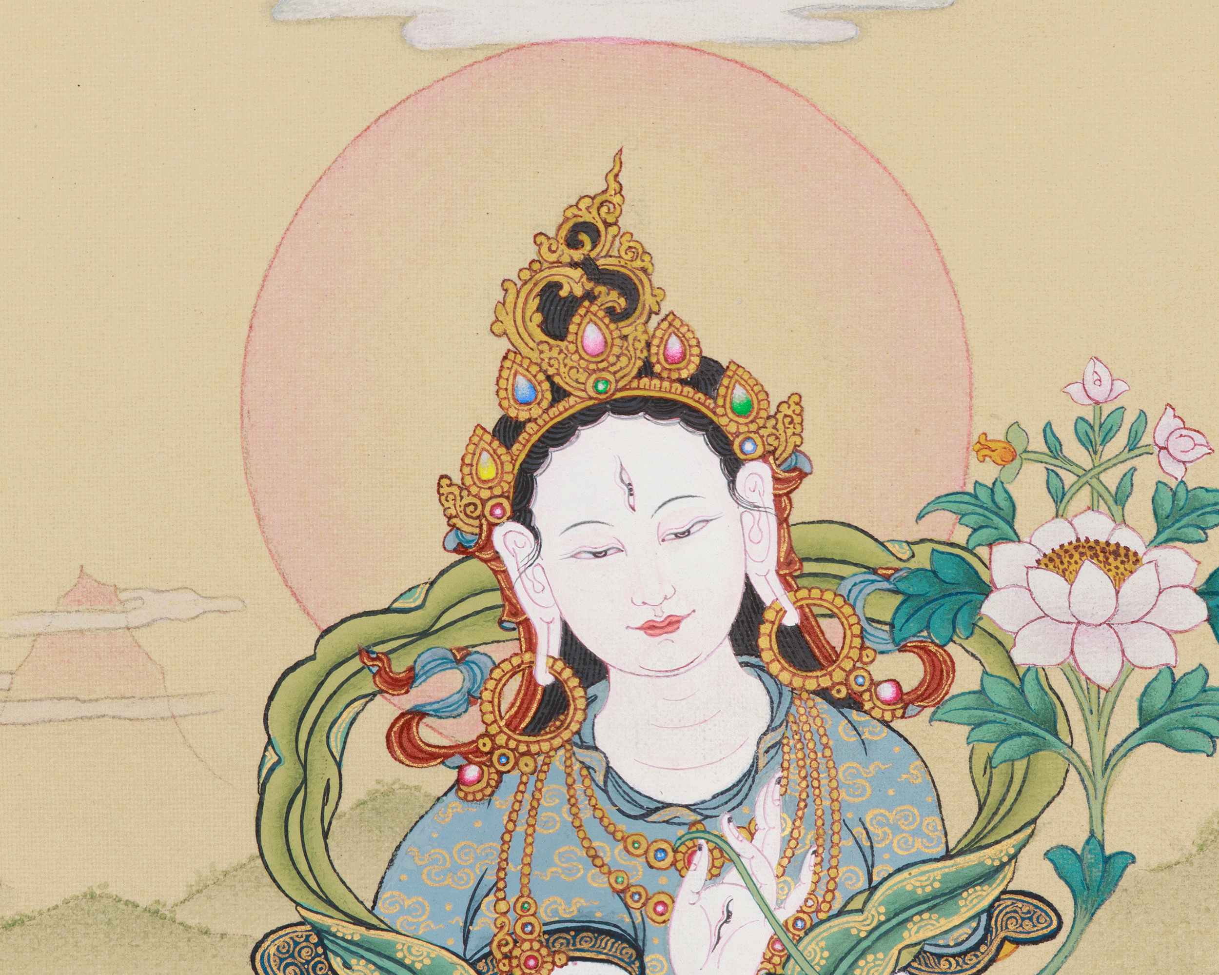White Tara with Buddha Amitabha | The Divine Union of Compassion and Infinite Light