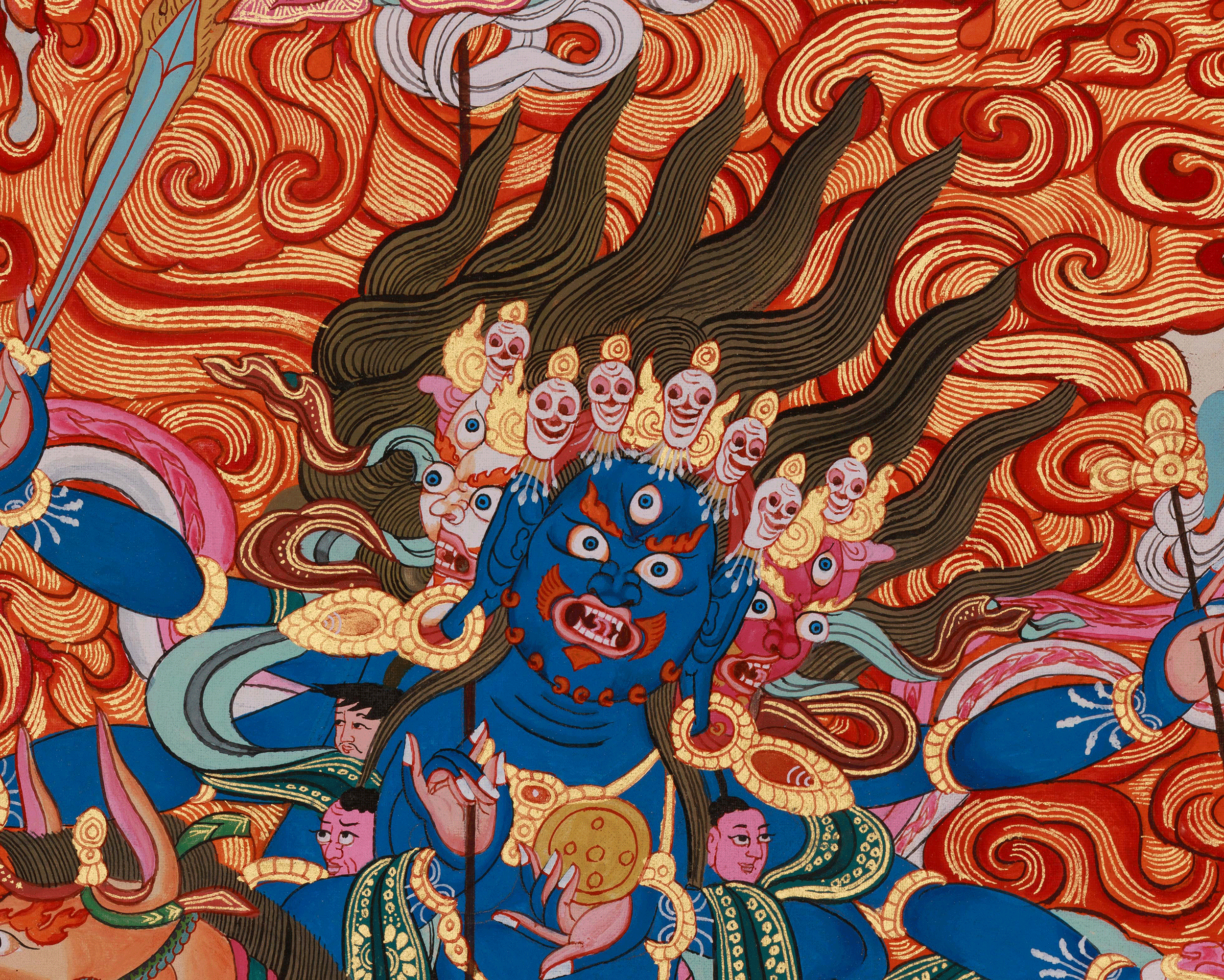 Palden Lhamo Tibetan Thangka | Powerful Female Dharma Protector