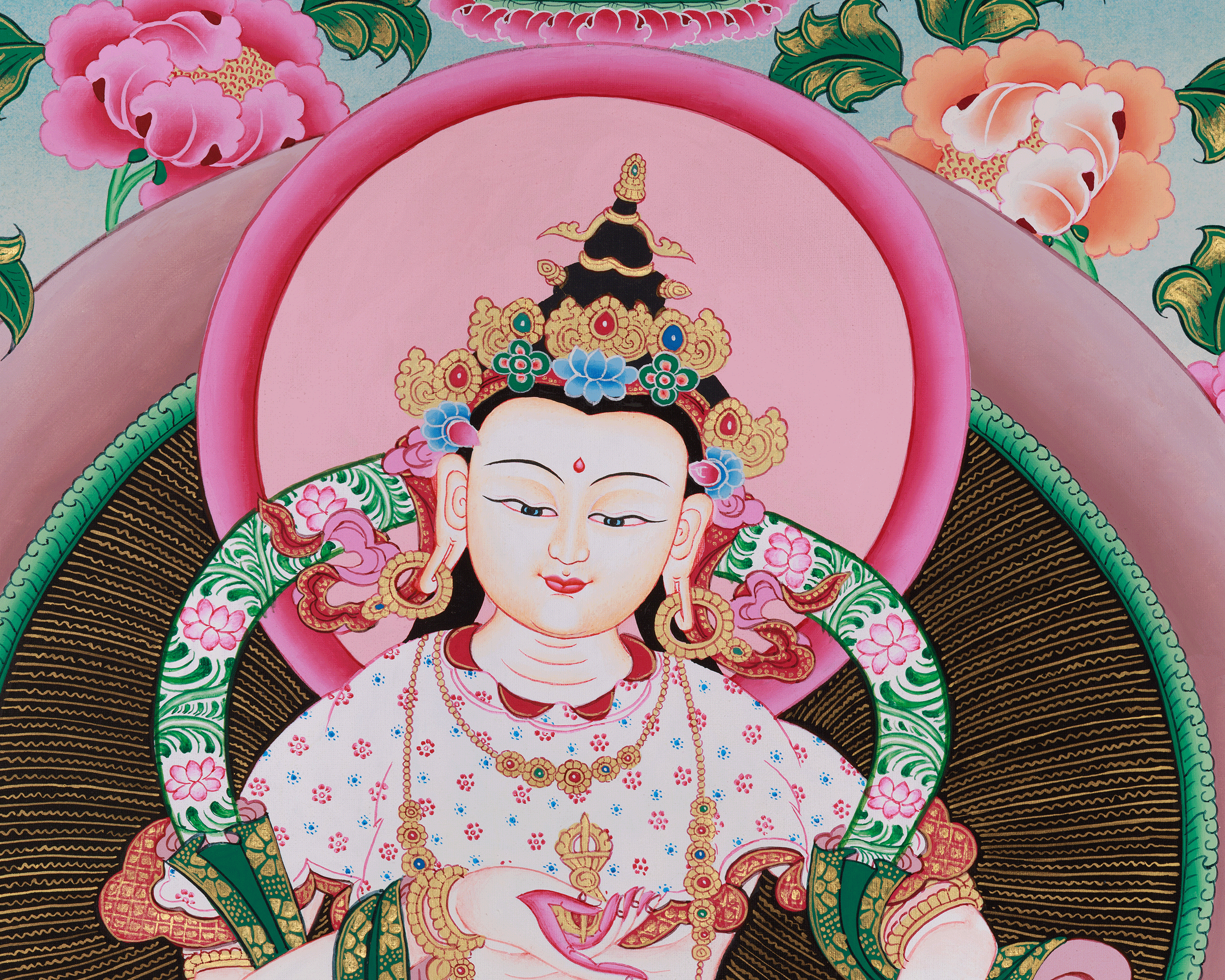 Vajrasattva Buddha Thangka | A Sacred Representation of Purification and Enlightenment
