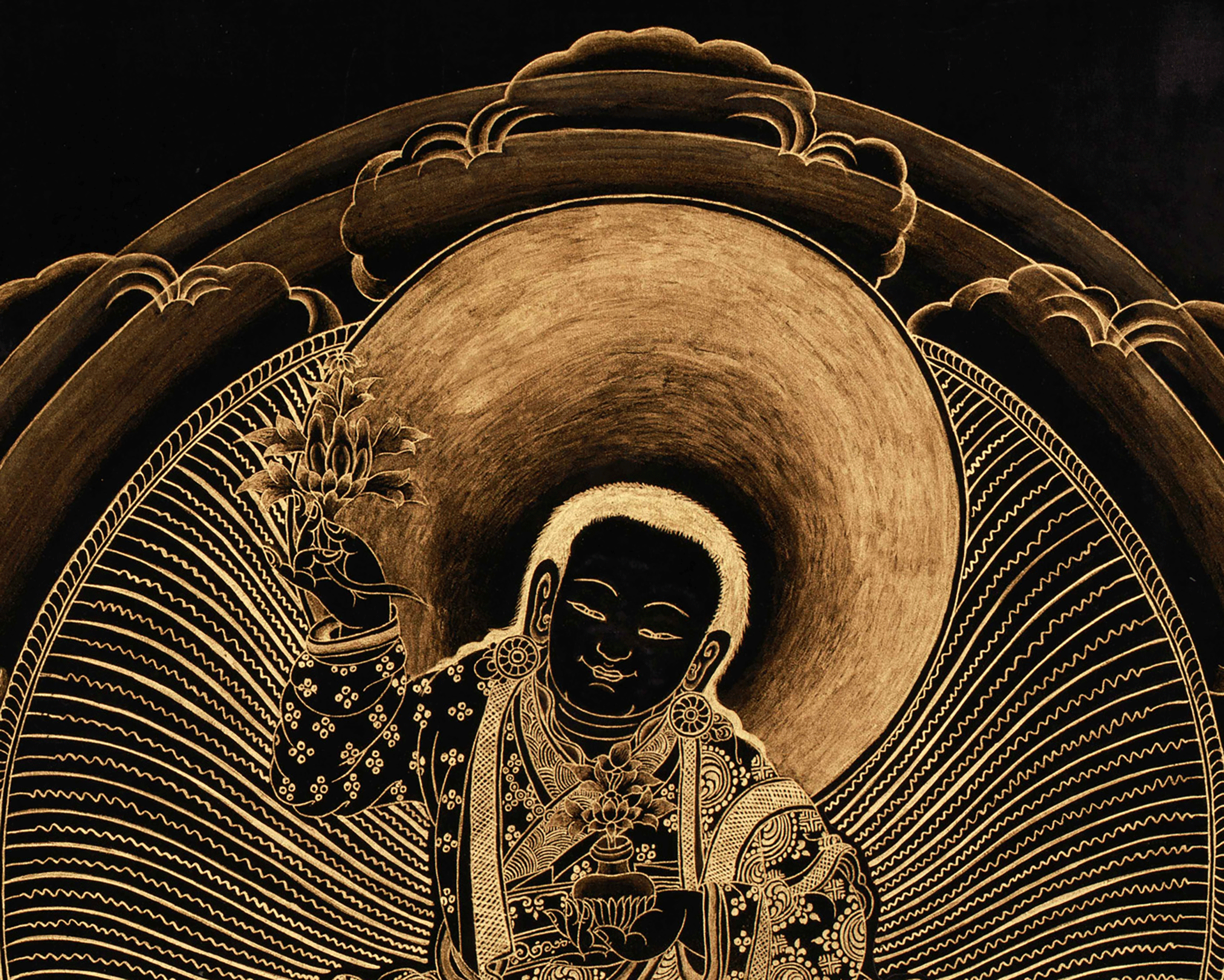 Traditional Thangka of Yuthok Yonten Gonpo | Master of Healing Wisdom