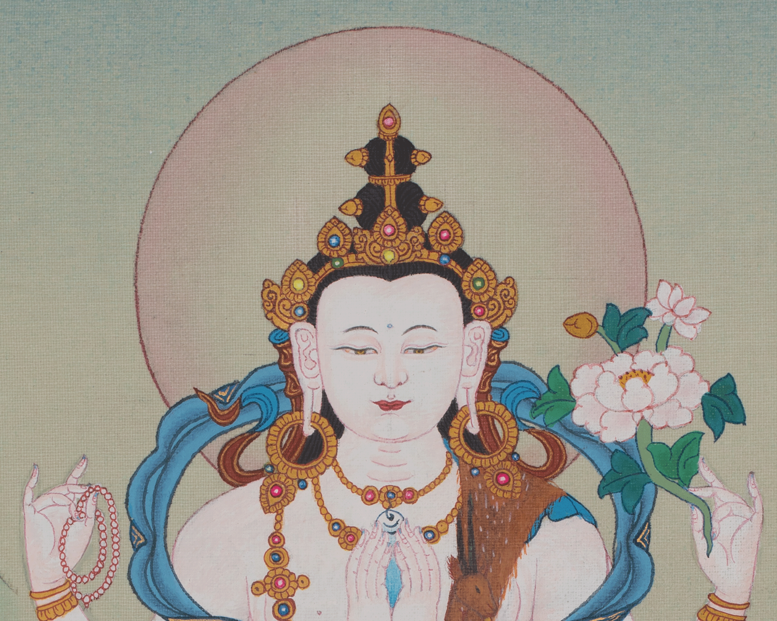 Chenrezig Sacred Buddhist Art | Compassion Buddha | Peaceful Bodhisattva Deity