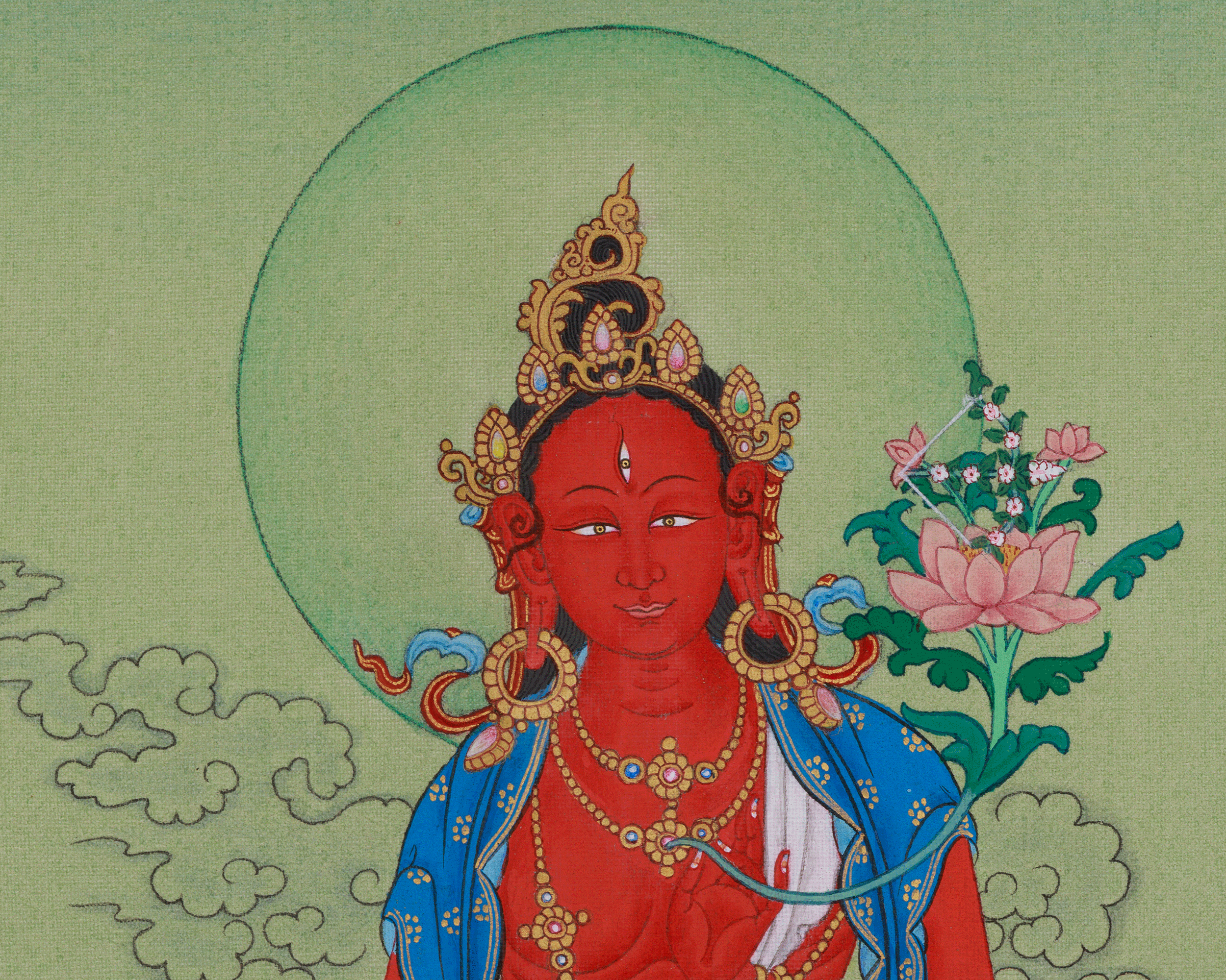 Vajrayana Red Tara Art | Female Buddha of Power and Magnetism