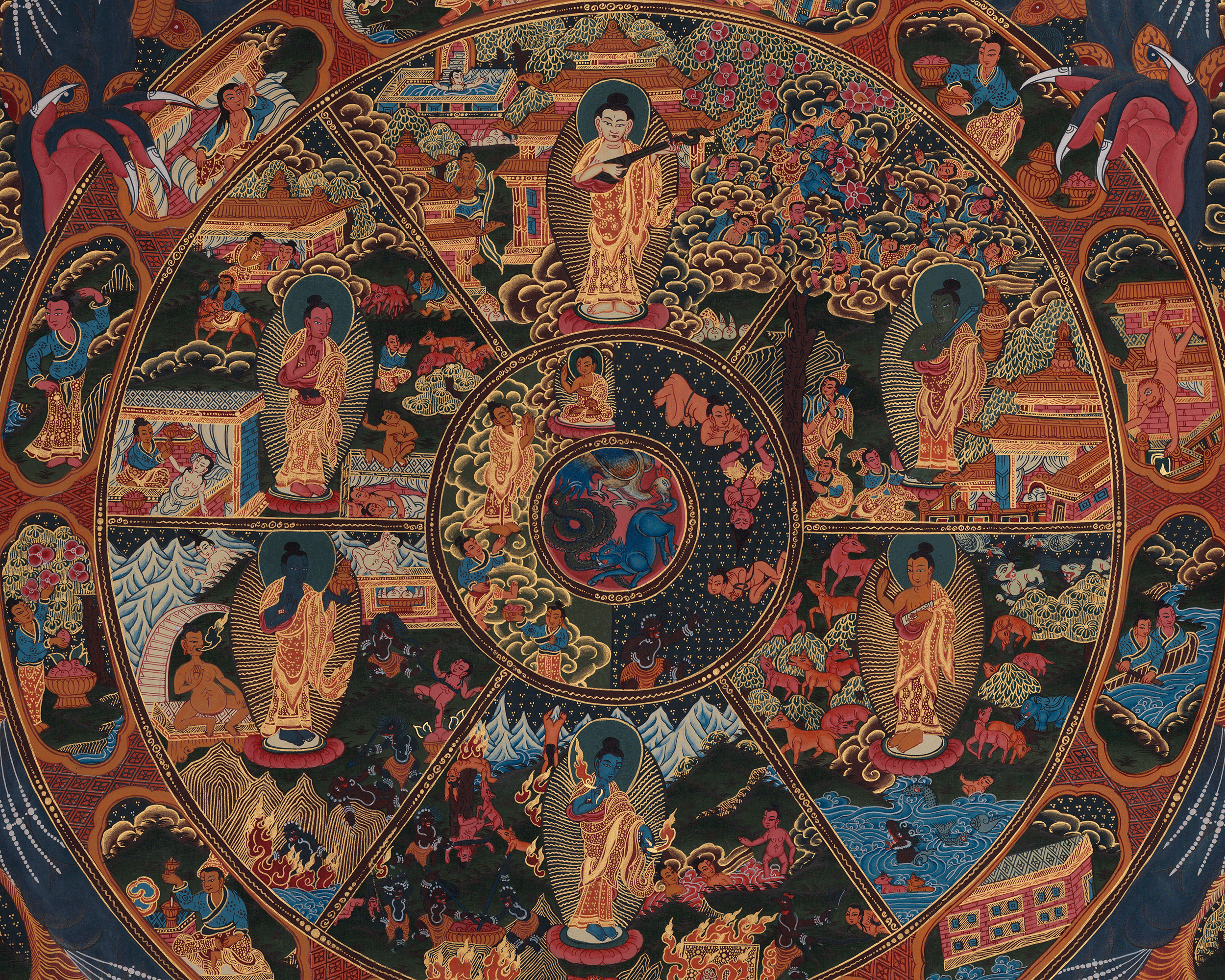 Wheel of Life Buddhist Artwork | Symbolizing Buddha’s Teachings