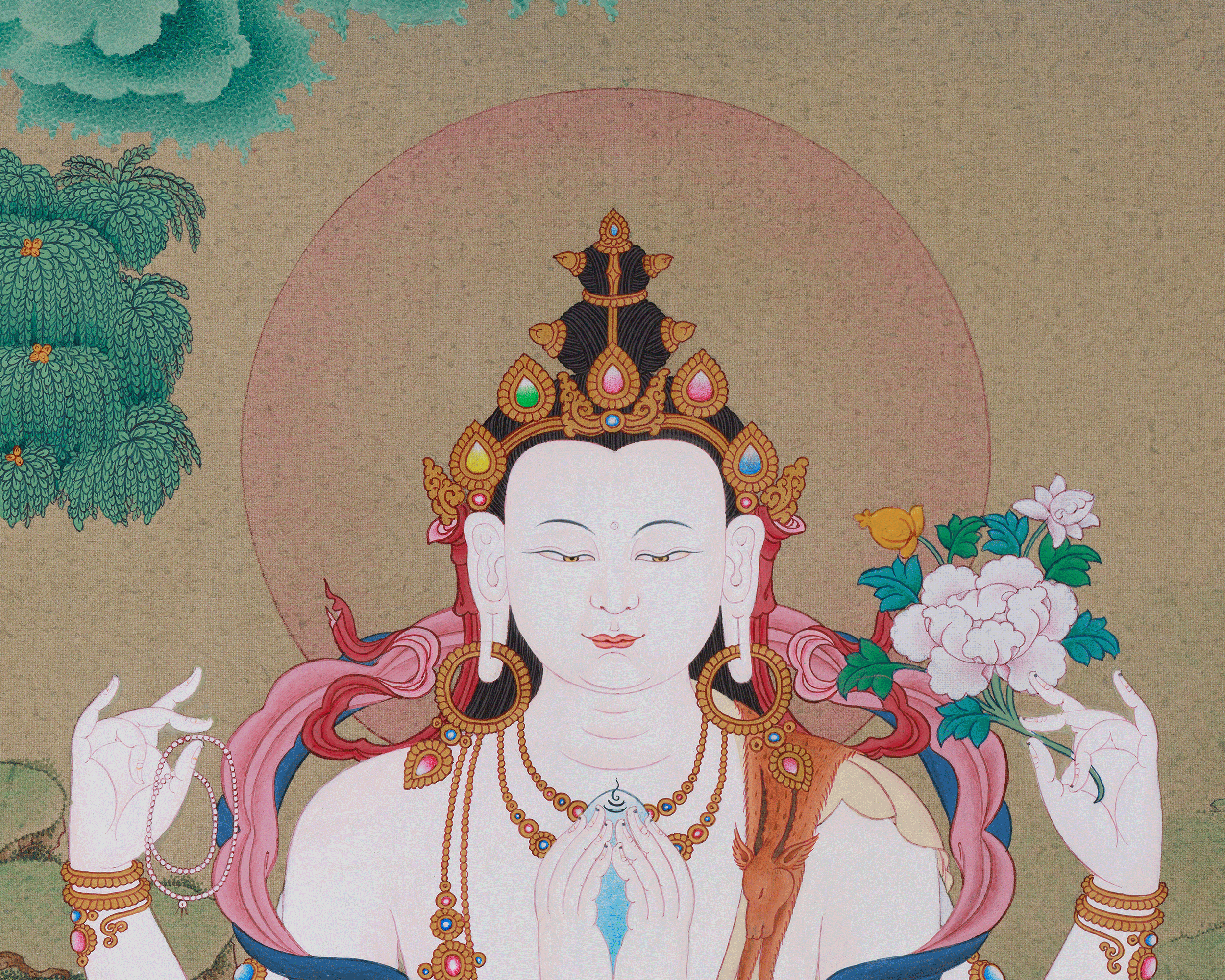 Compassion Deity, Chenrezig Thangka | The Bodhisattva of Mercy in Sacred Art