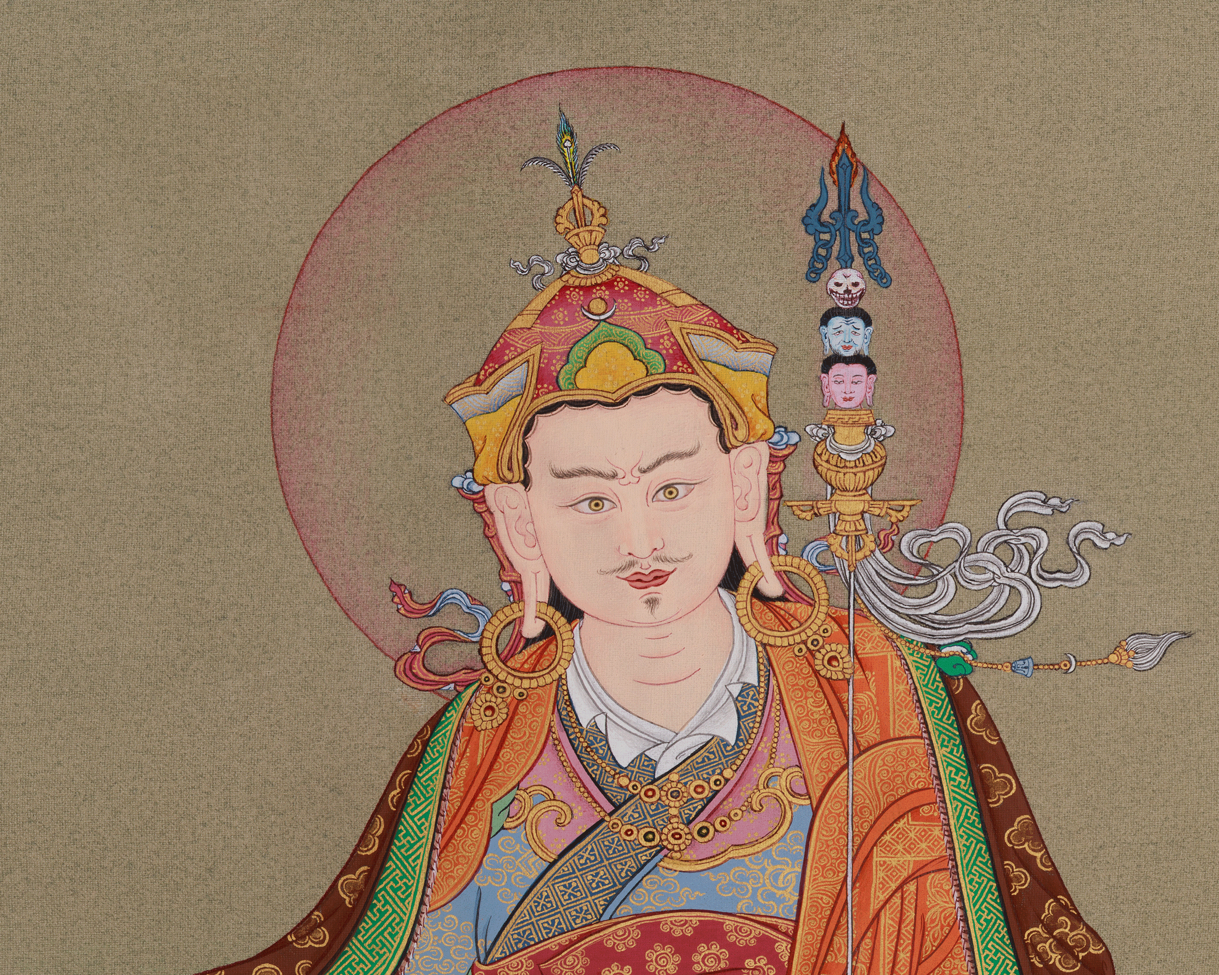 Himalayan Guru Rinpoche Artwork | Symbolizing Wisdom, Protection, and Spiritual Transformation