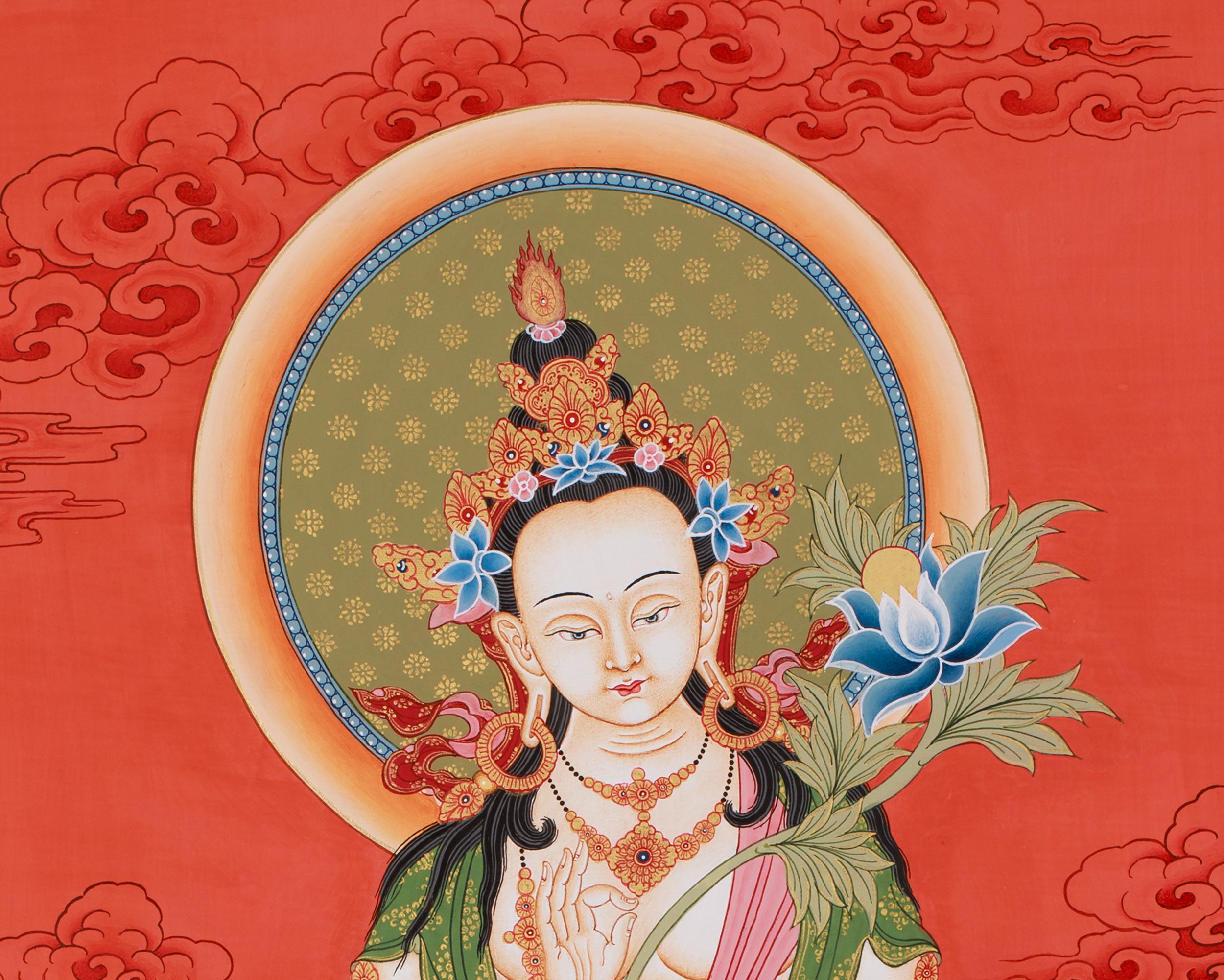 Samantabhadra Buddha Thangka | Buddhist of Enlightenment & Wisdom Artwork