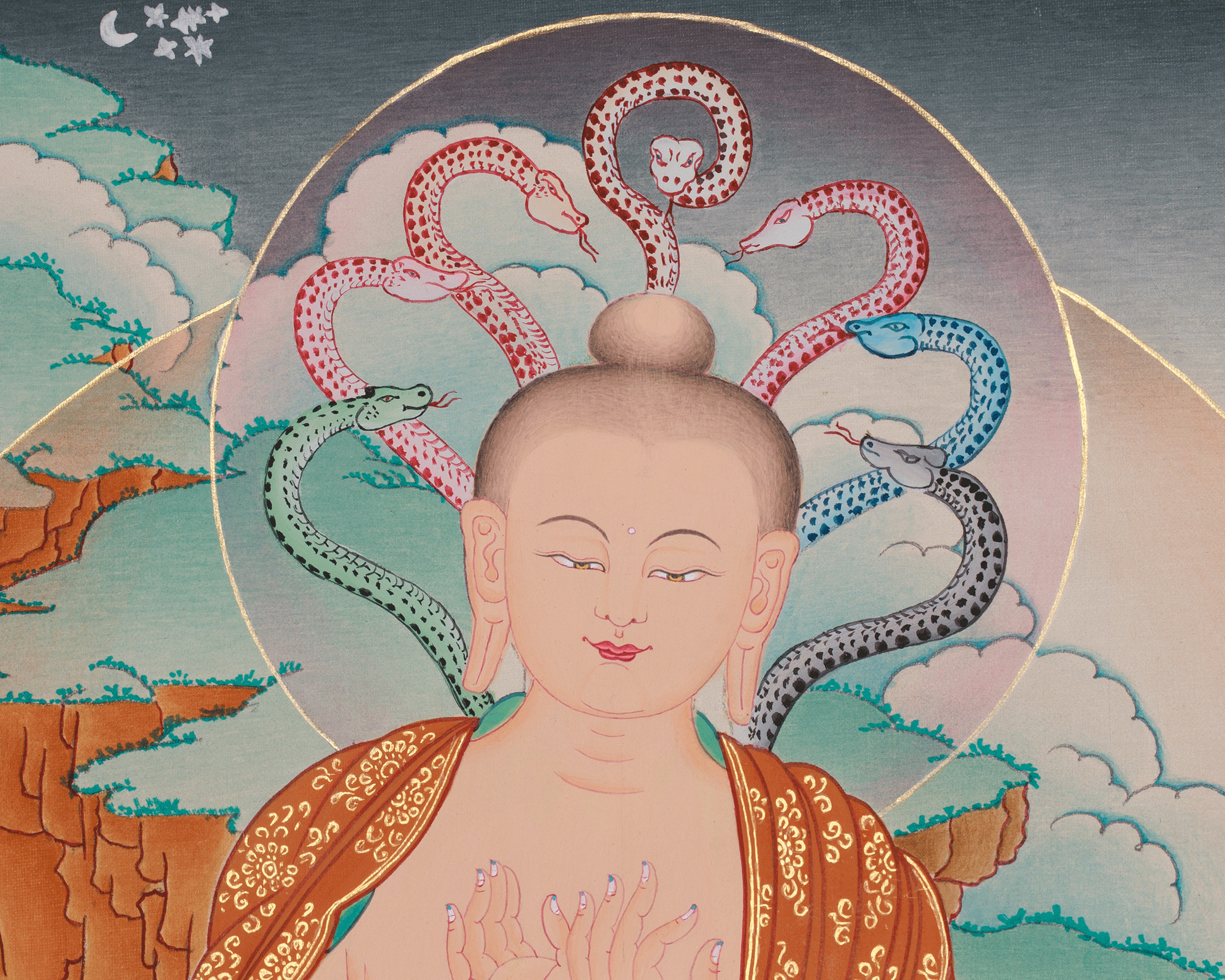 Nagarjuna Tibetan Artwork | Wisdom Master | Traditional Thangka