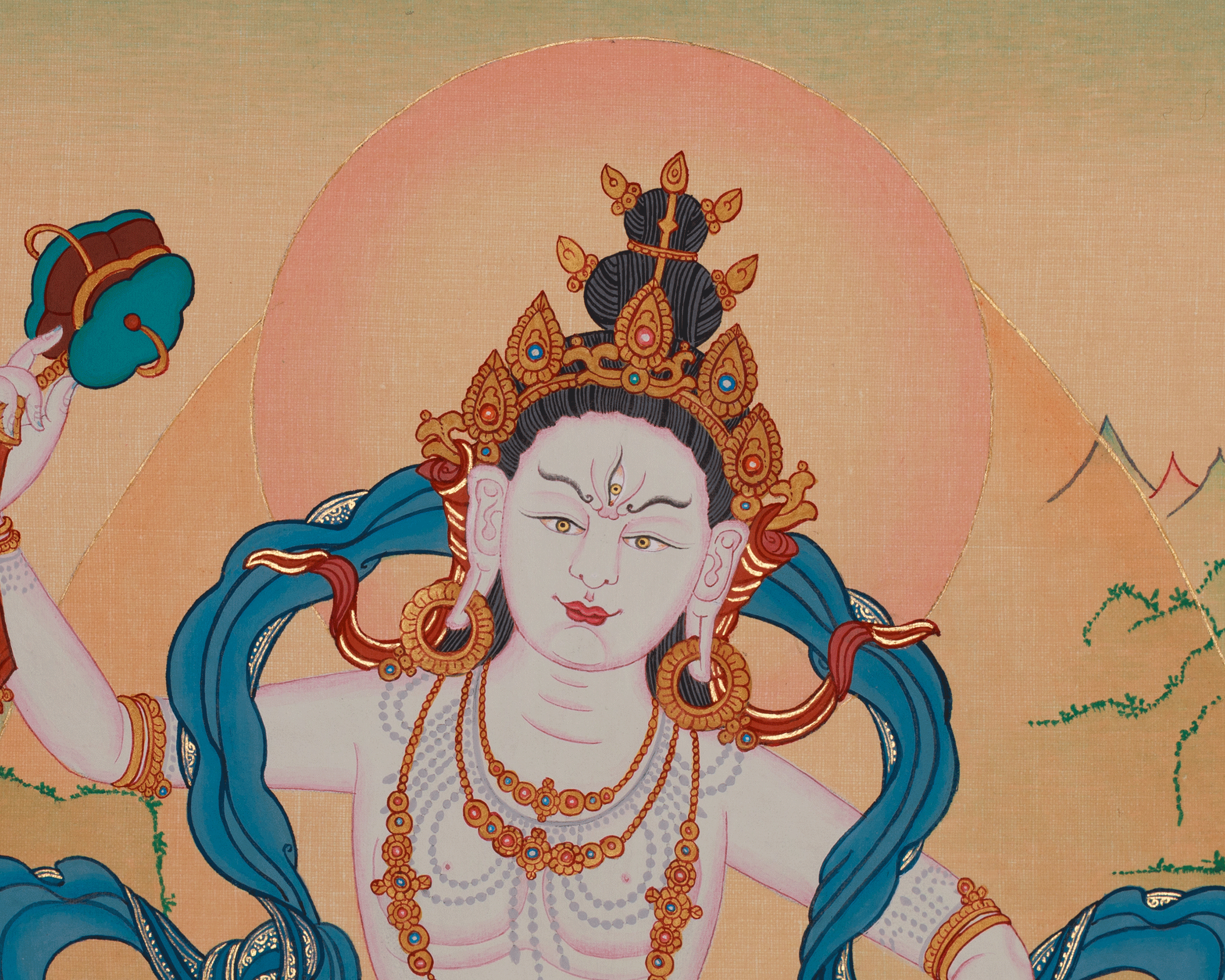 Tibetan Machig Labdron Thangka | Tibetan Yogini | The founder of The Chöd
