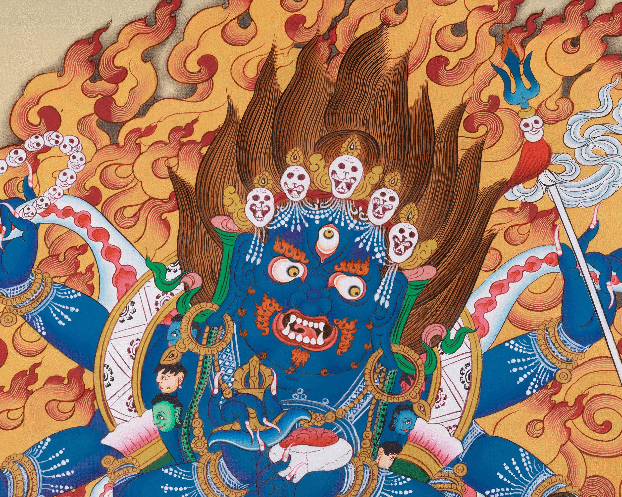 Six-Armed Mahakala Artwork | Wrathful Protector | Compassionate Power