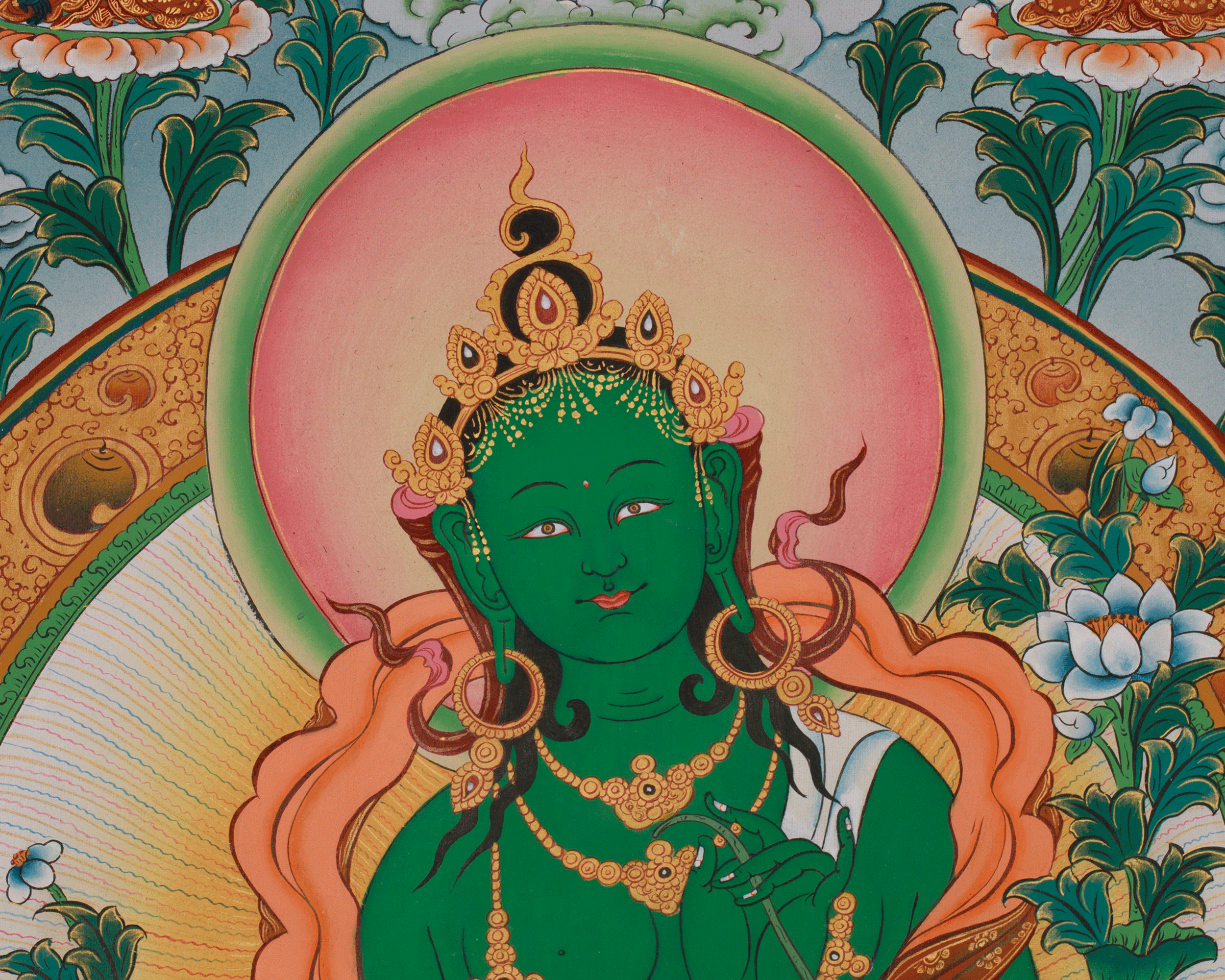 Goddess Green Tara Art | Symbolizing Swift Blessings and Healing Energy