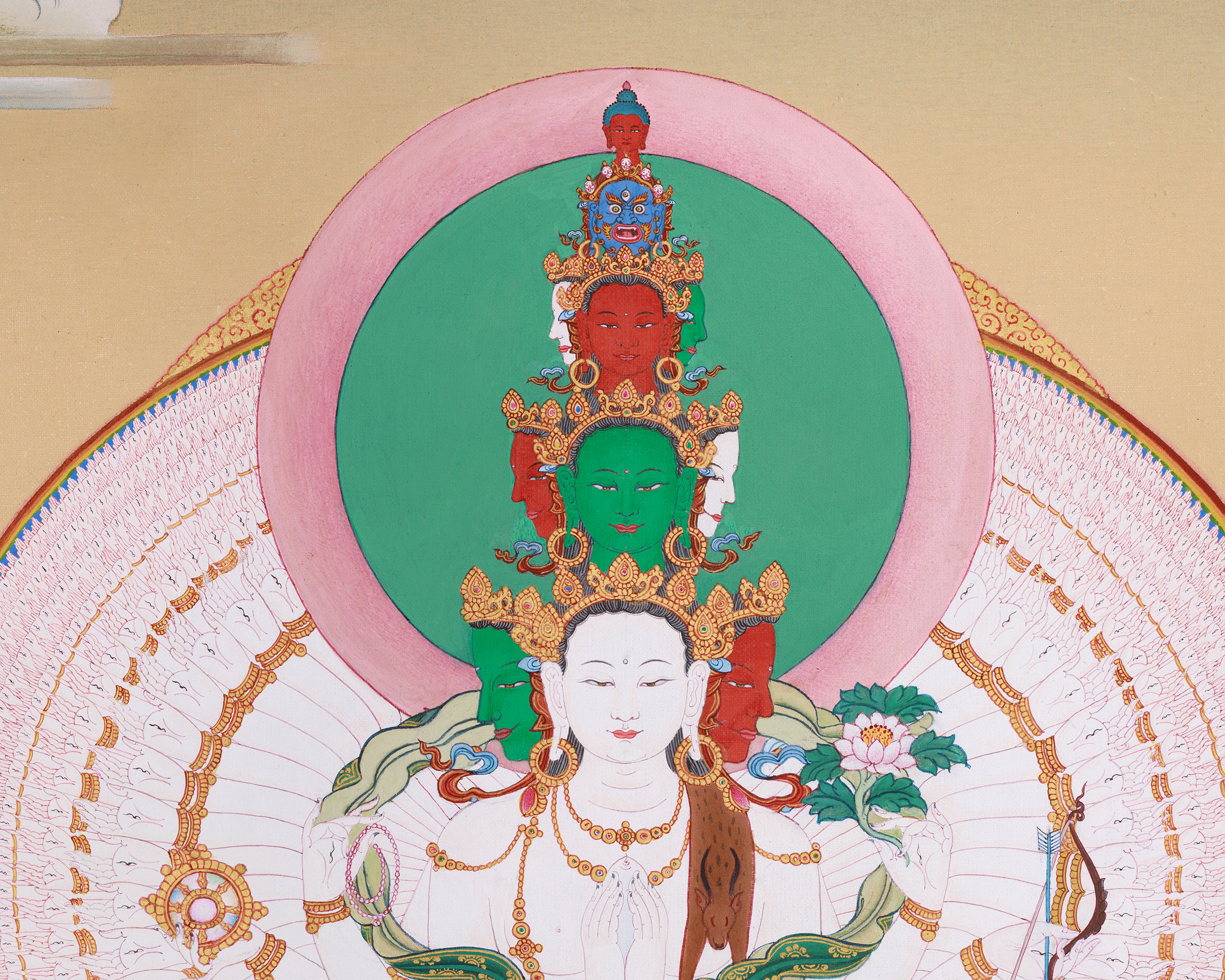Hand-Painted 1000-Armed Chenrezig | The Bodhisattva of Compassion and Protection