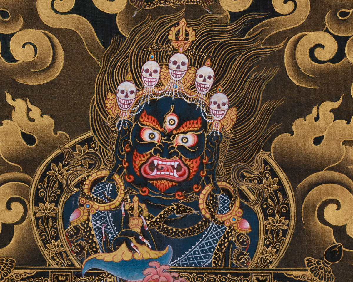 Wrathful Deity, Sakya Mahakala Thangka | Mahakala of Protection and Power
