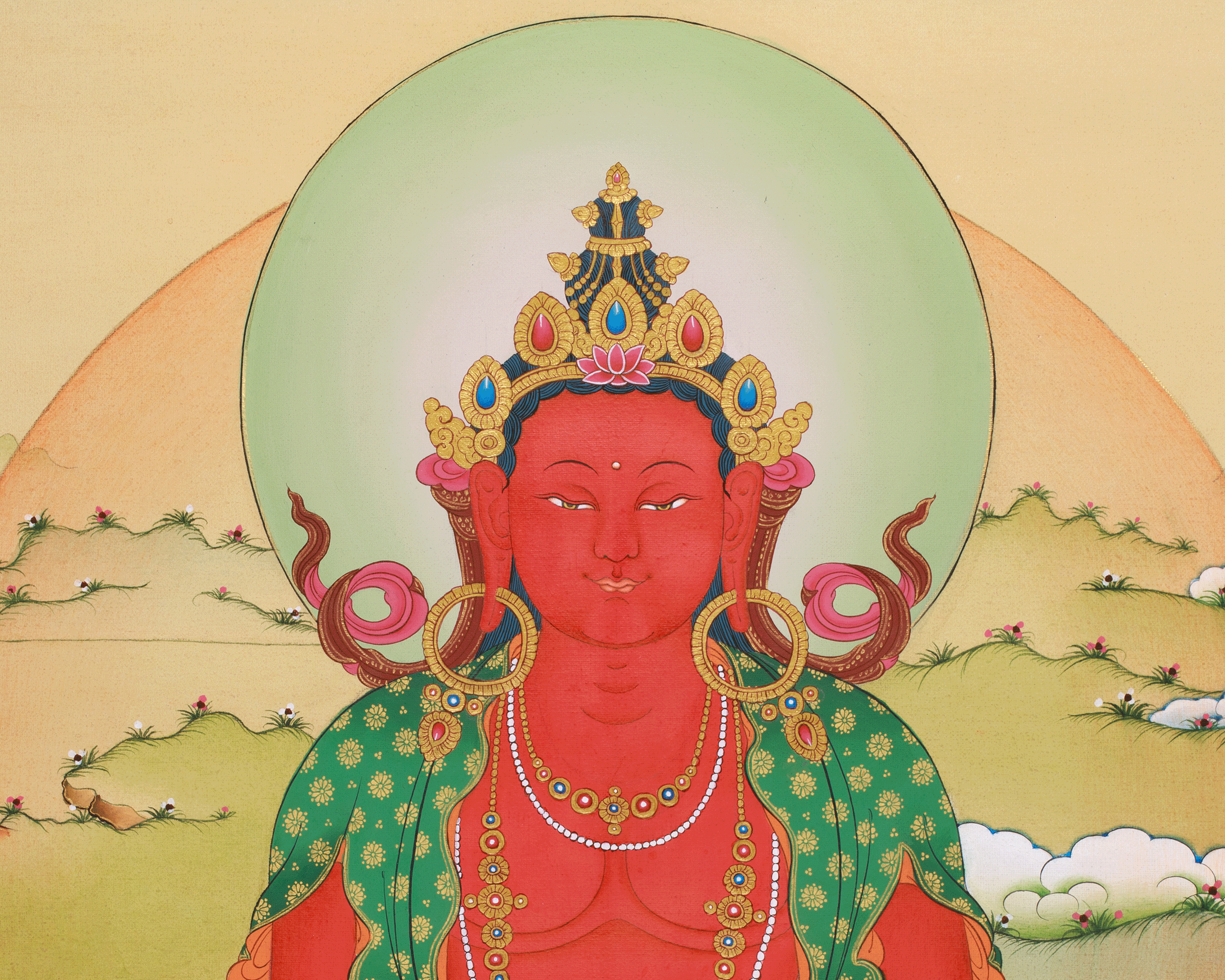 Amitayus Buddha Sacred Art | Buddha of Infinite Life, Longevity, and Merit