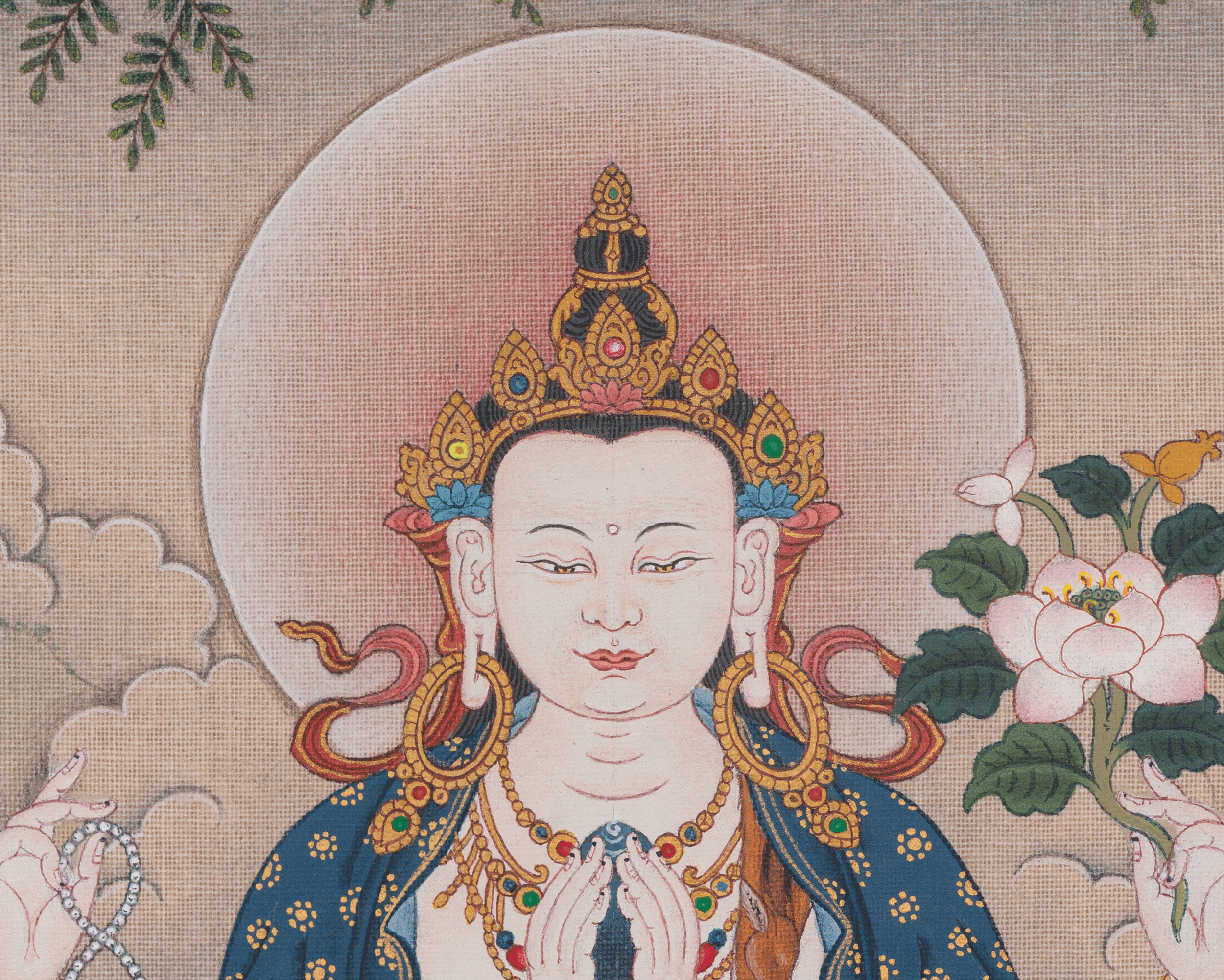 Chenrezig Devotional Painting | Compassion Buddha | Traditional Thangka