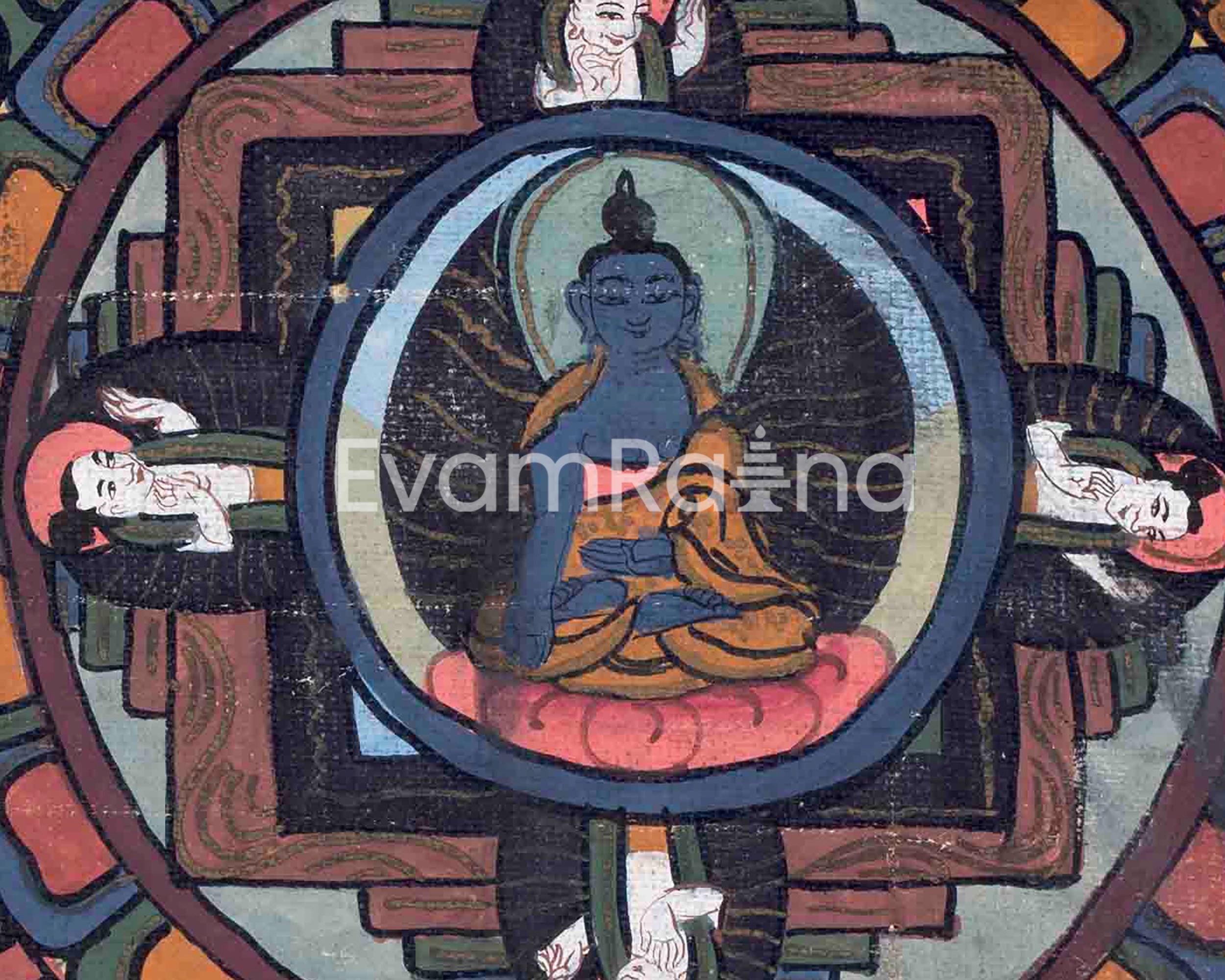 Vintage Buddha Mandala | Aged Cultural Masterpiece