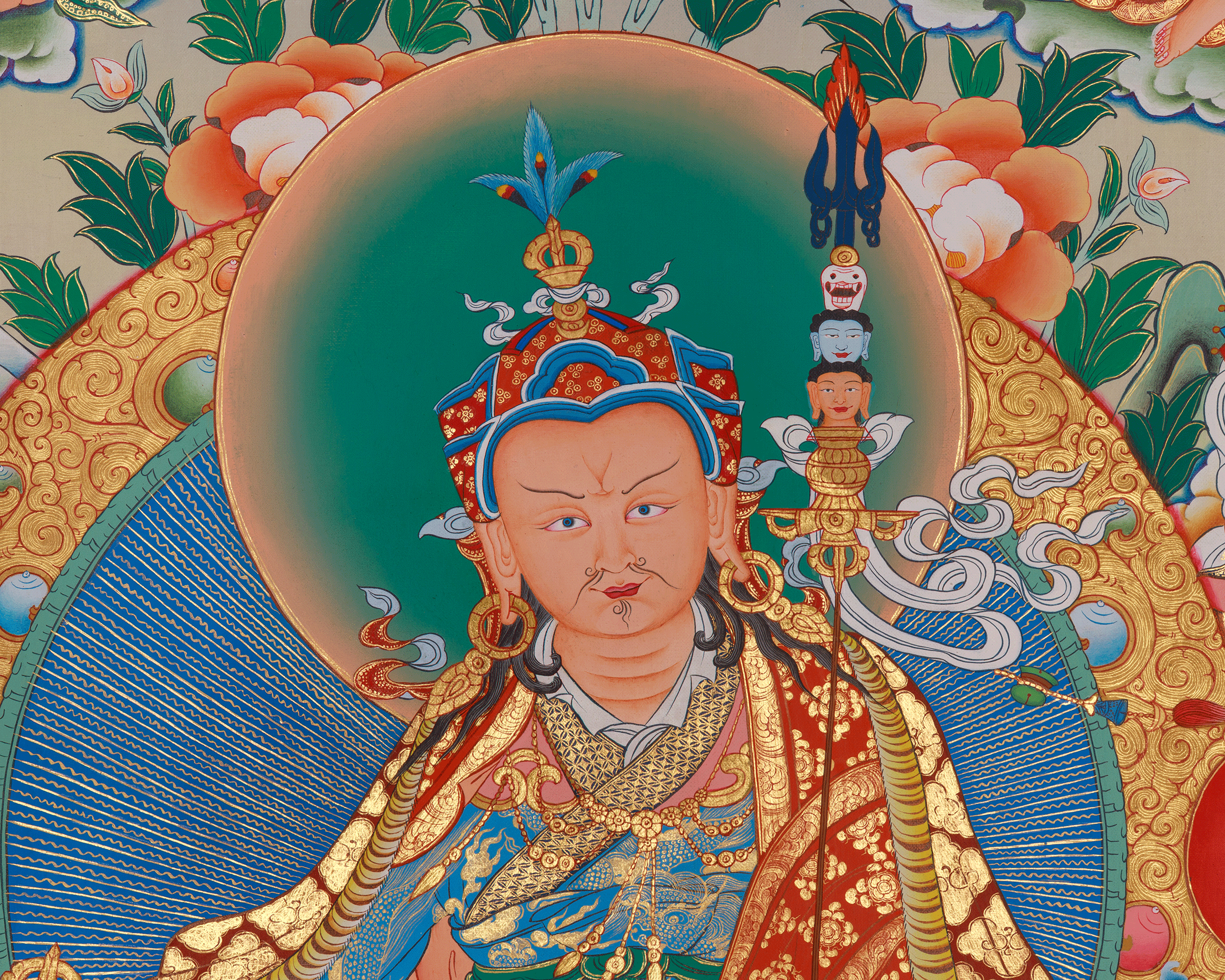 Hand-Painted Guru Rinpoche Art | Embrace the Enlightened Wisdom