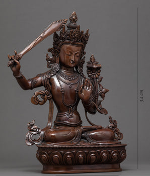 Manjushri Bodhisattva Sculpture | Wisdom Deity of Buddhism