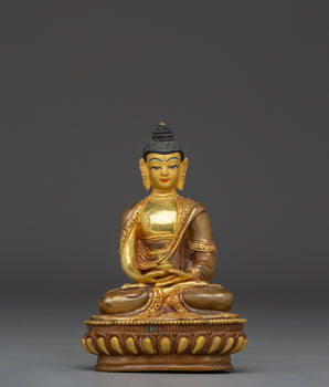 Serene Amitabha Buddha Copper Art