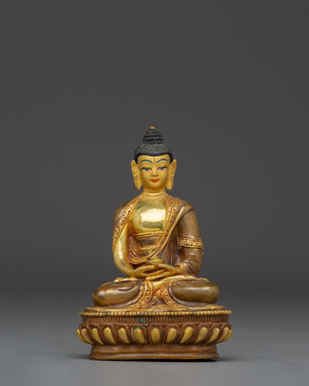 Serene Amitabha Buddha Copper Art