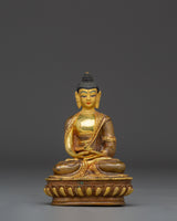 Serene Amitabha Buddha Copper Art