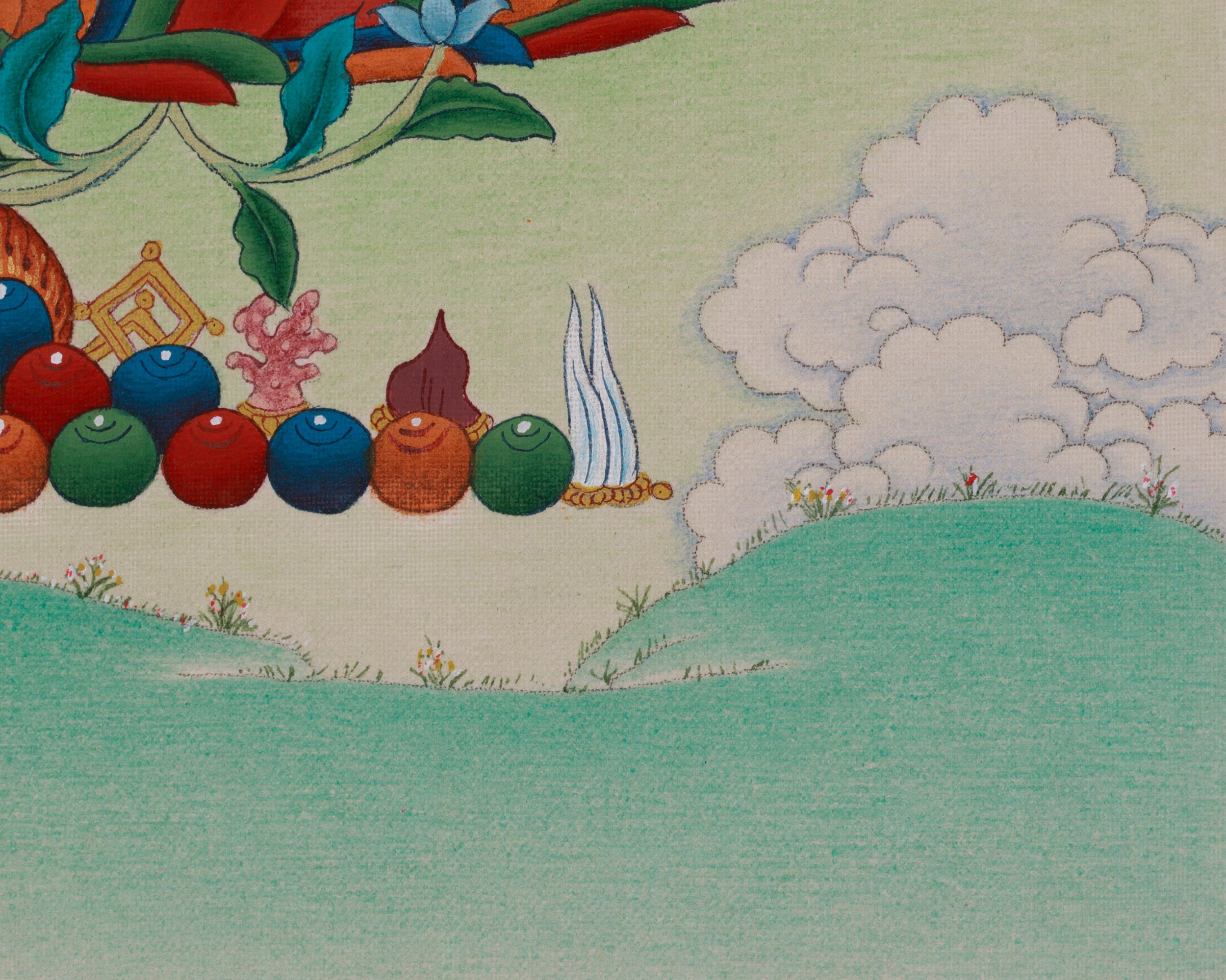 Mother of Liberation Green Tara Thangka | Himalayan Sacred Buddhist Artwork