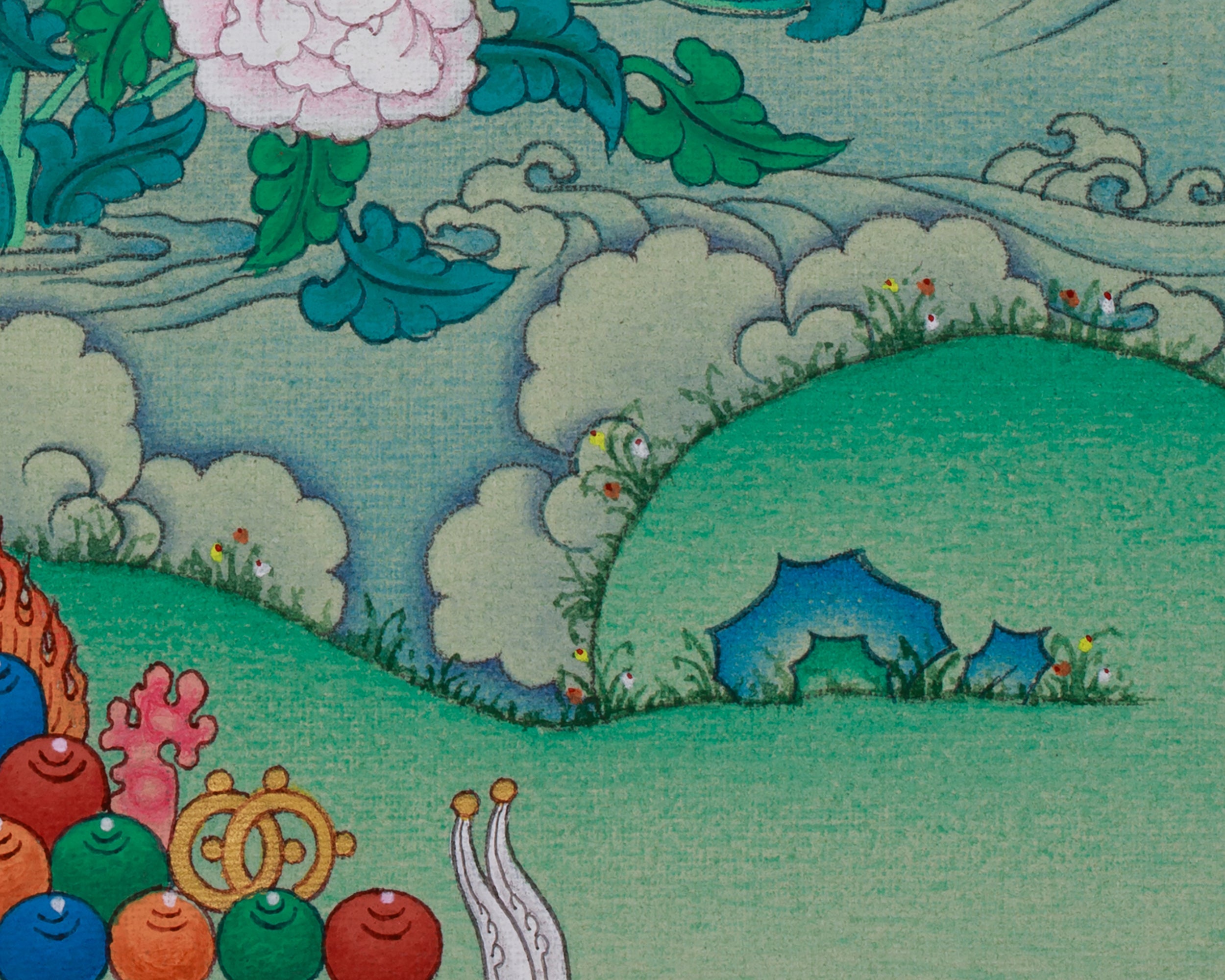Buddhist Thangka of Green Tara | Compassion, Swift Protection, and Blessings