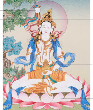 Traditional Mandarva Thangka | 3D Stone Dakini of Wisdom